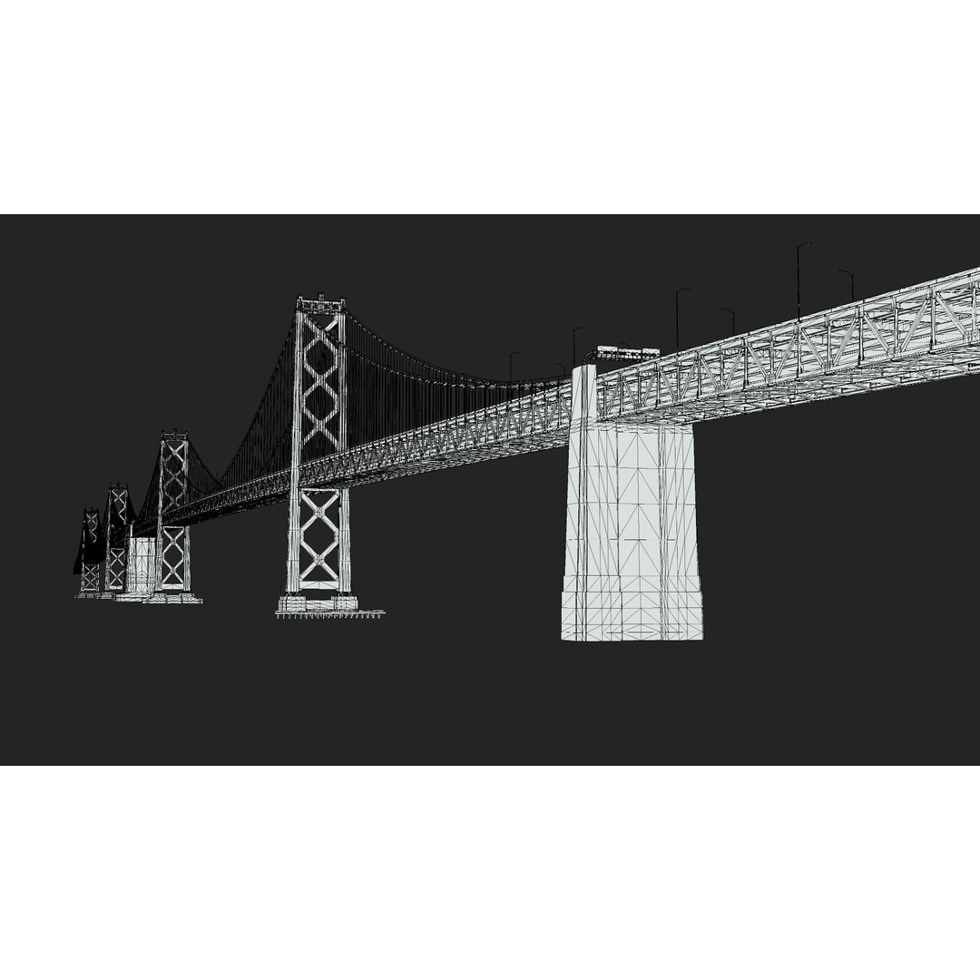 Oakland Bay Bridge 3D Model – Low Poly PBR Game Asset, FBX - View 12