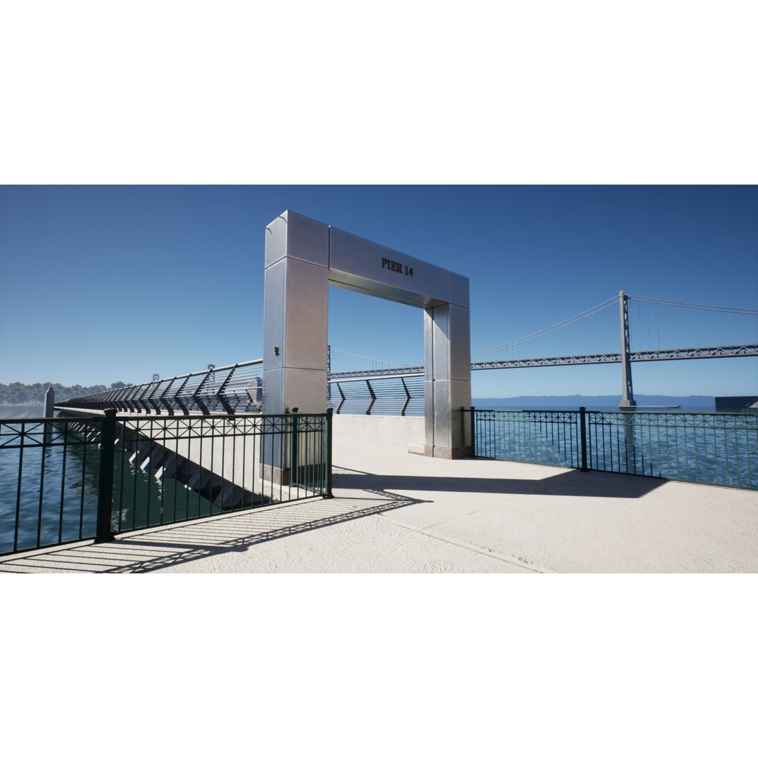 Oakland Bay Bridge 3D Model – Low Poly PBR Game Asset, FBX - View 14