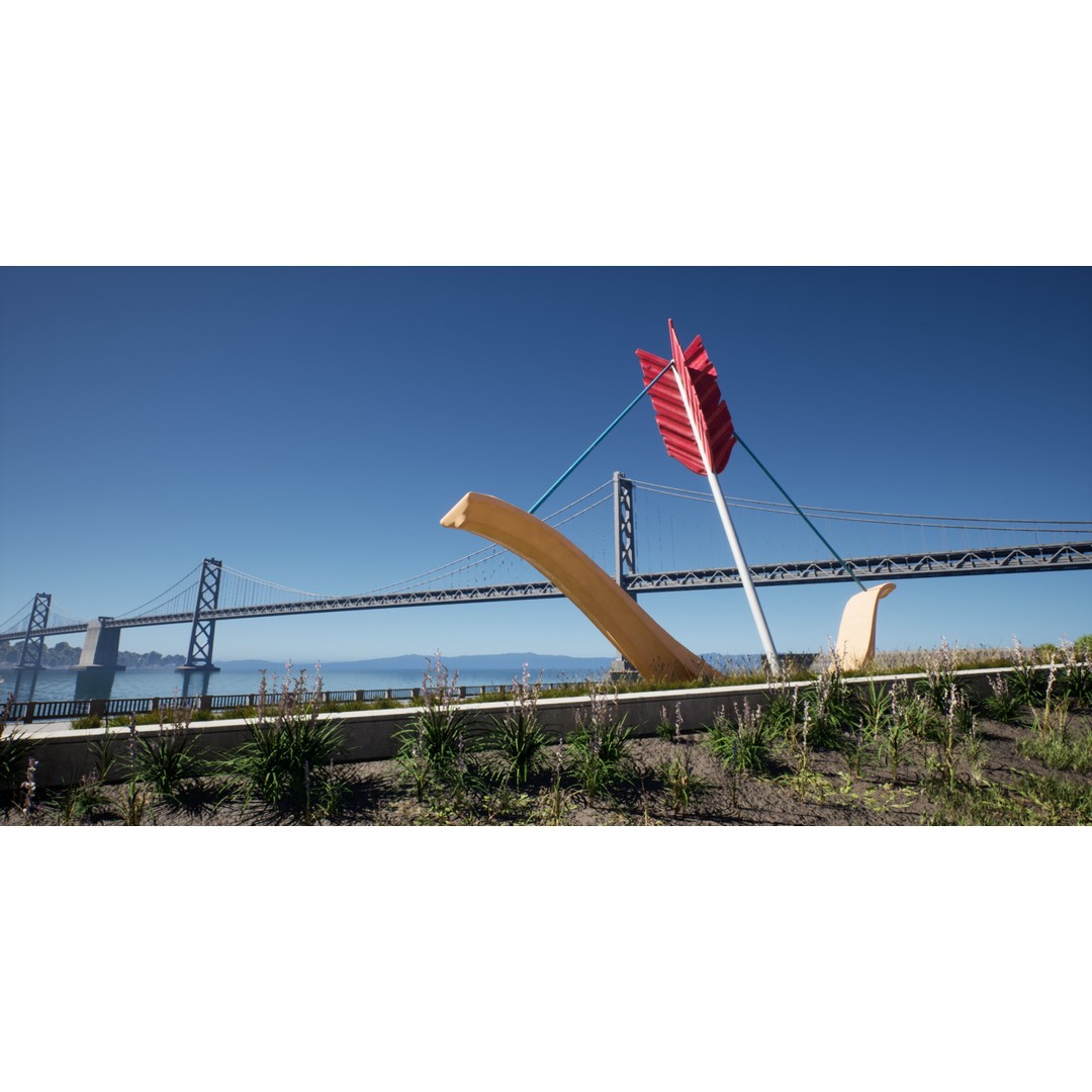 Oakland Bay Bridge 3D Model – Low Poly PBR Game Asset, FBX - View 15