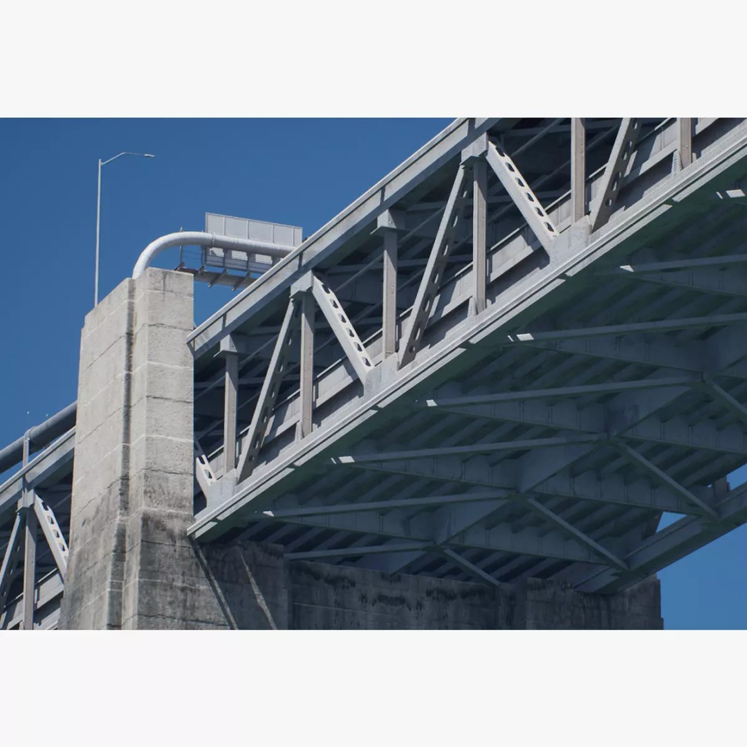 Oakland Bay Bridge 3D Model – Low Poly PBR Game Asset, FBX - View 2