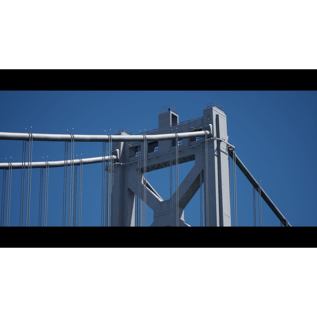Oakland Bay Bridge 3D Model – Low Poly PBR Game Asset, FBX - View 4