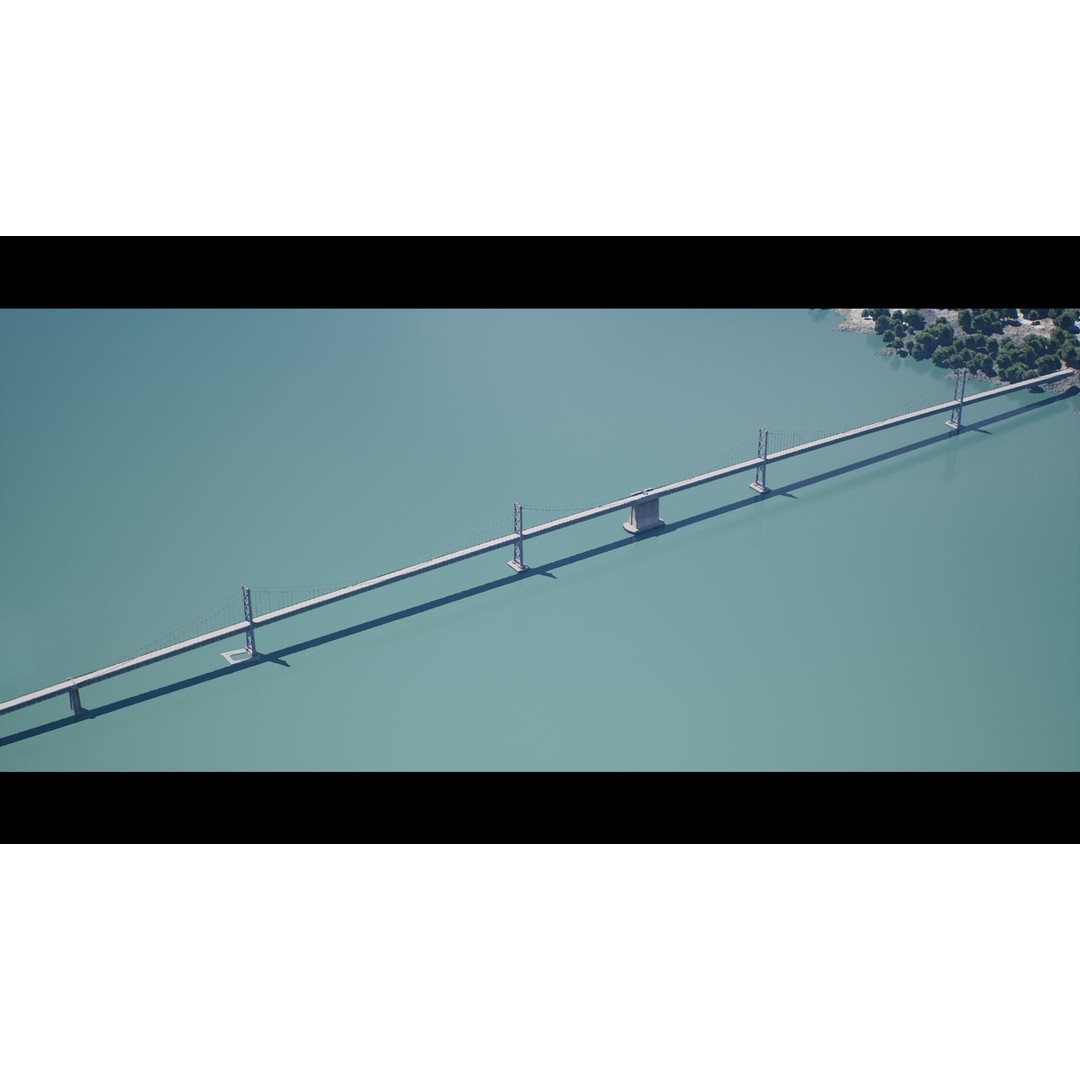 Oakland Bay Bridge 3D Model – Low Poly PBR Game Asset, FBX - View 8