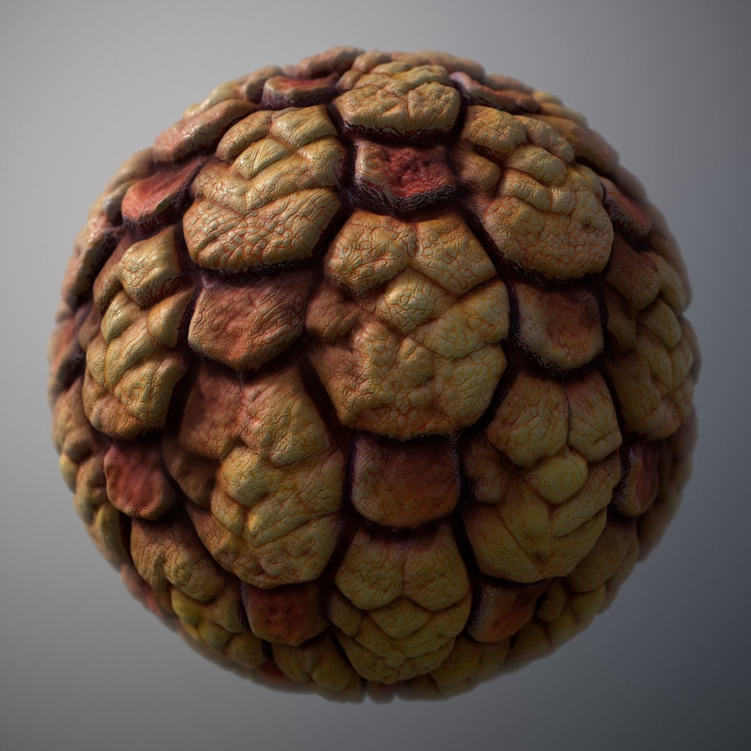Alien Skin 3D Model – Seamless PBR Texture Pack for Games - View 15