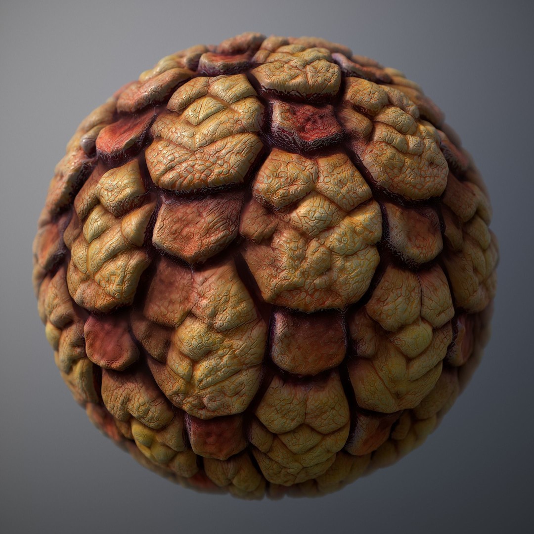 Alien Skin 3D Model – Seamless PBR Texture Pack for Games - View 16