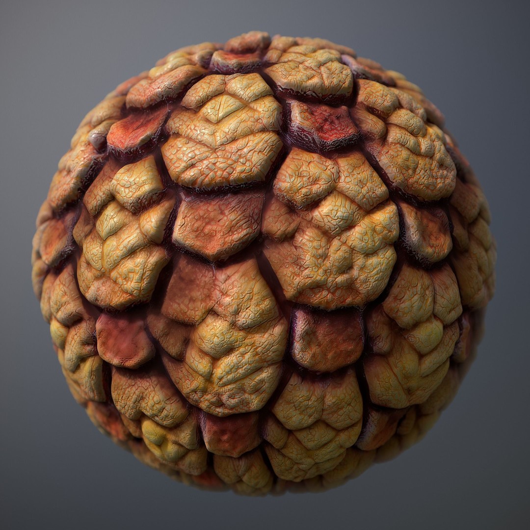 Alien Skin 3D Model – Seamless PBR Texture Pack for Games - View 17