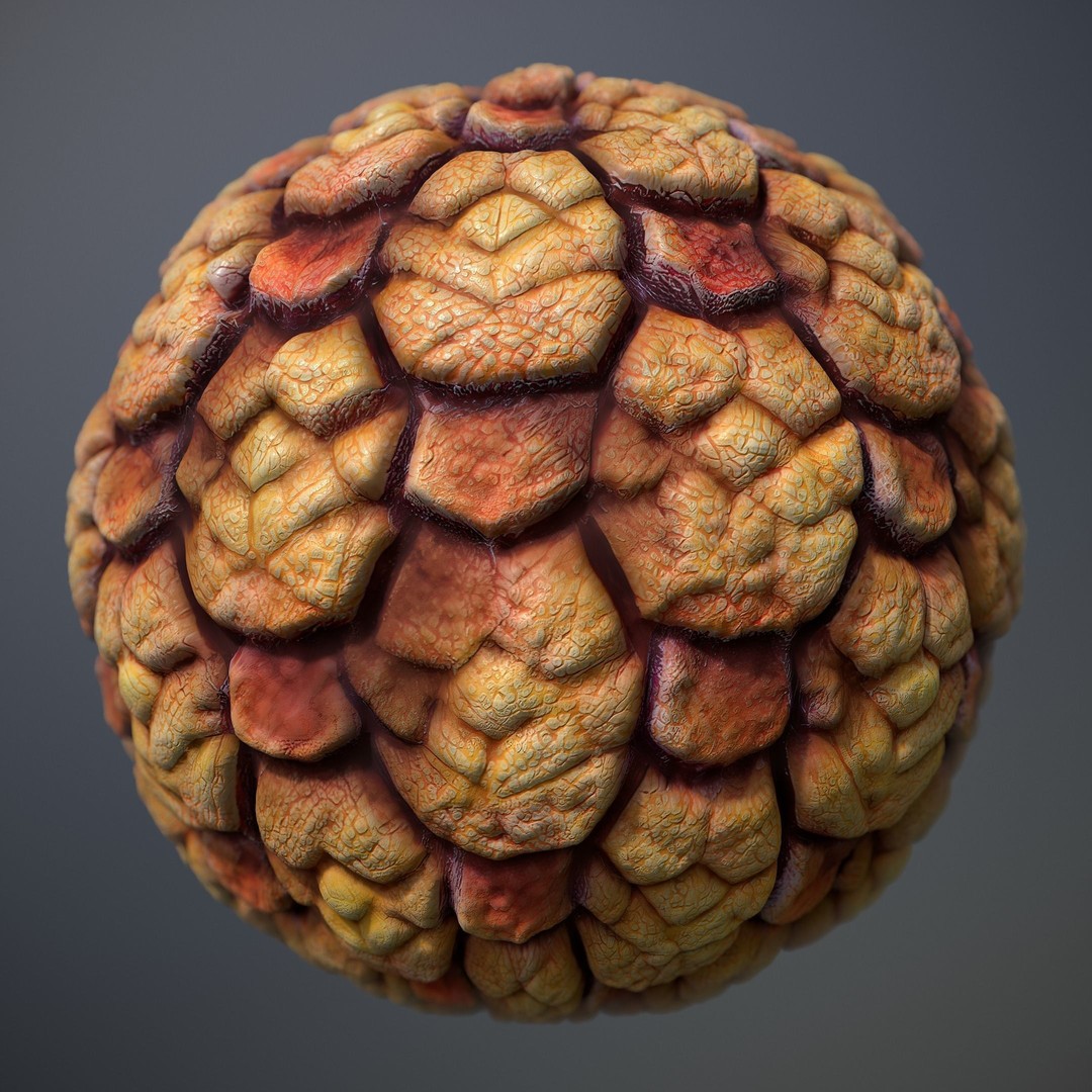 Alien Skin 3D Model – Seamless PBR Texture Pack for Games - View 18