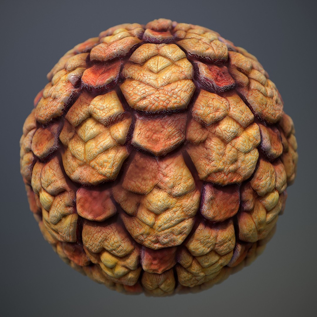Alien Skin 3D Model – Seamless PBR Texture Pack for Games - View 19
