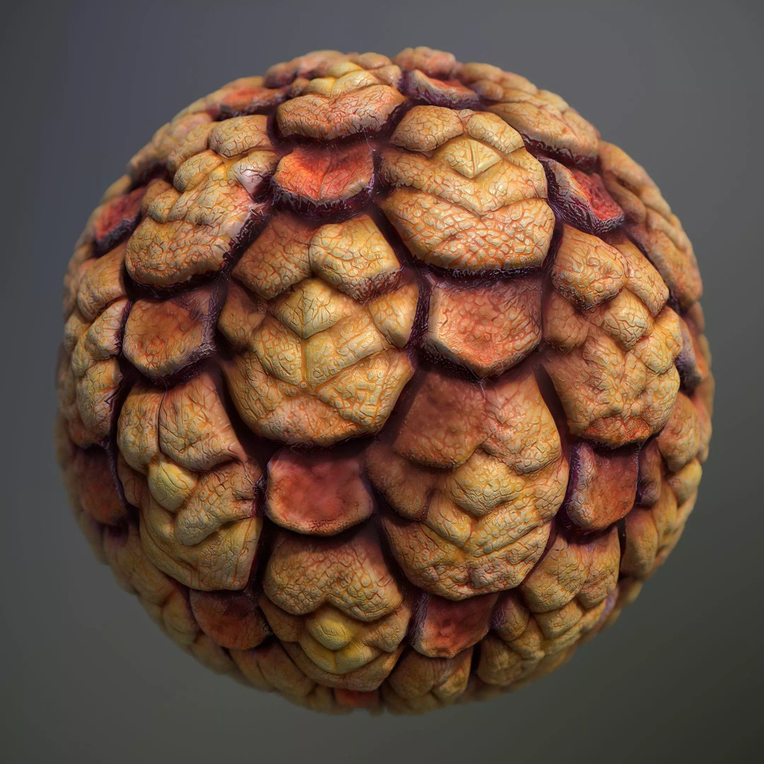Alien Skin 3D Model – Seamless PBR Texture Pack for Games - View 2