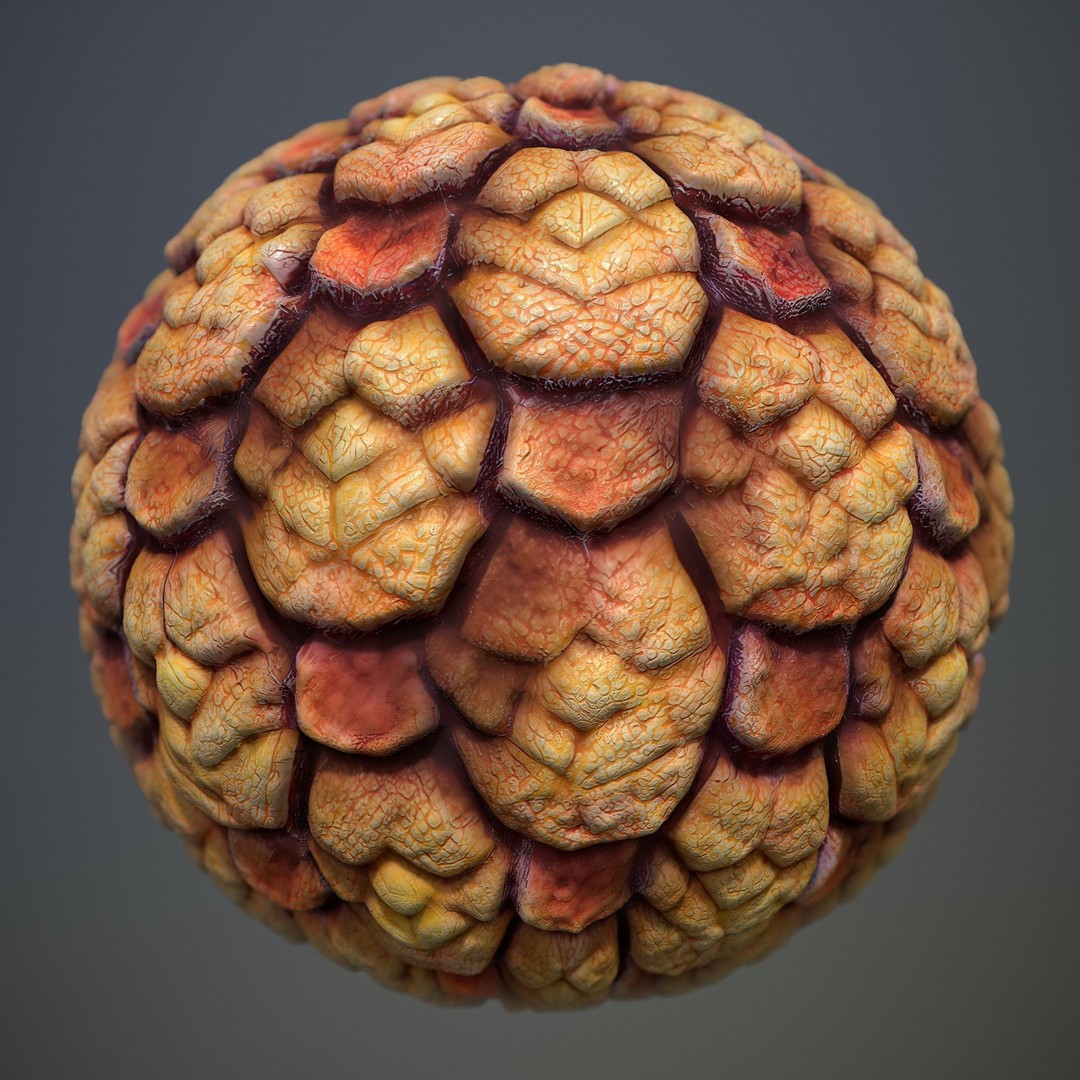 Alien Skin 3D Model – Seamless PBR Texture Pack for Games - View 20