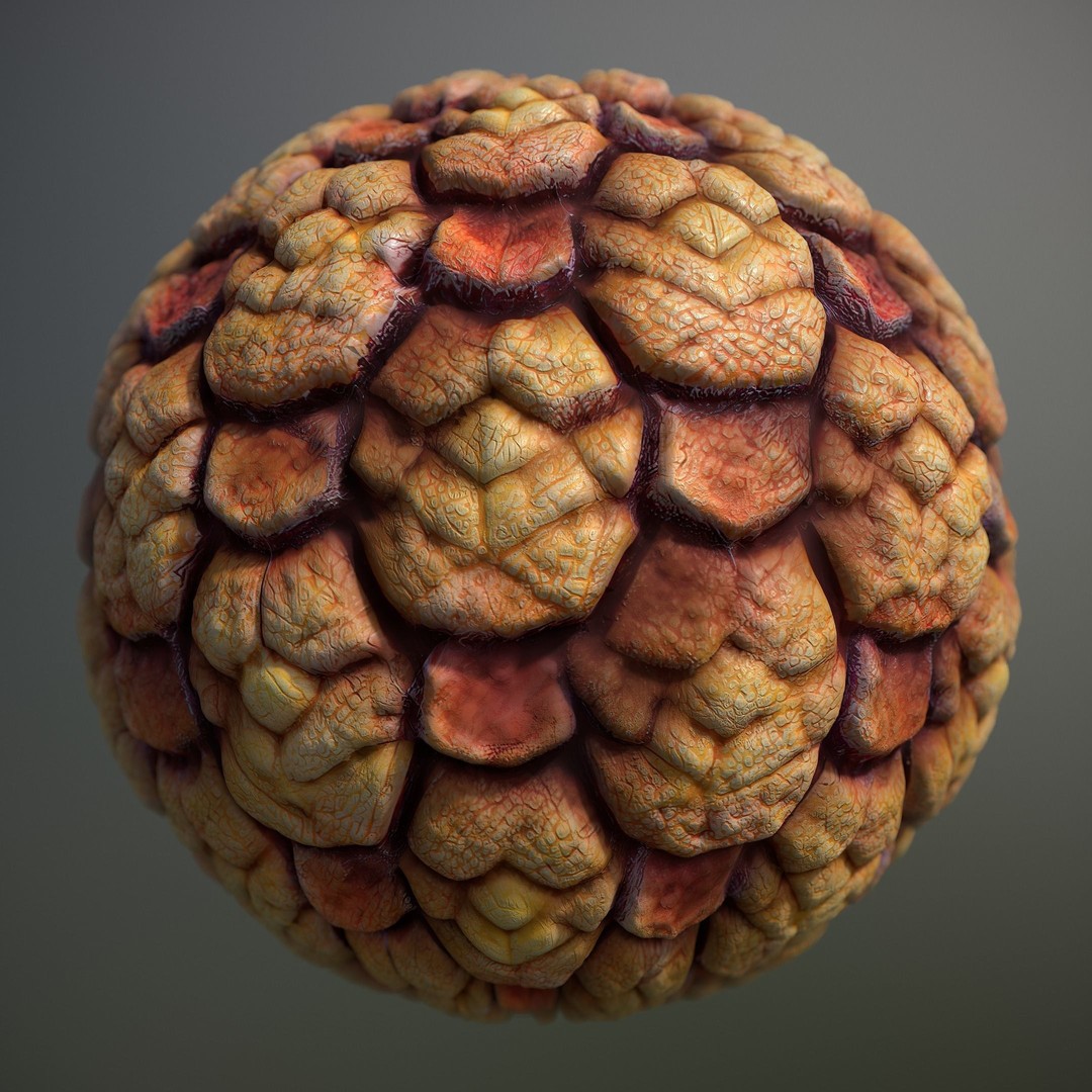 Alien Skin 3D Model – Seamless PBR Texture Pack for Games - View 3