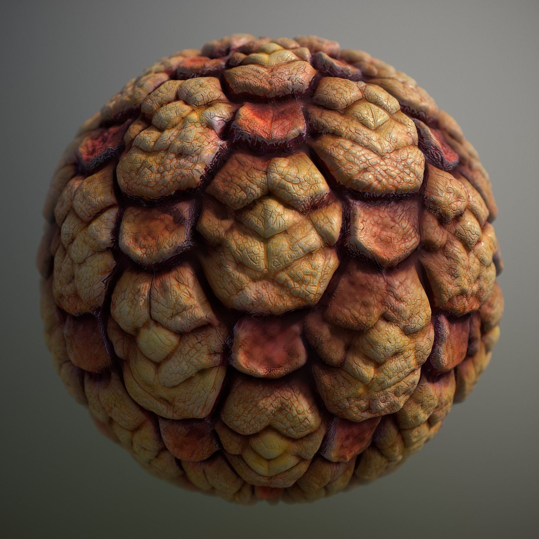 Alien Skin 3D Model – Seamless PBR Texture Pack for Games - View 4