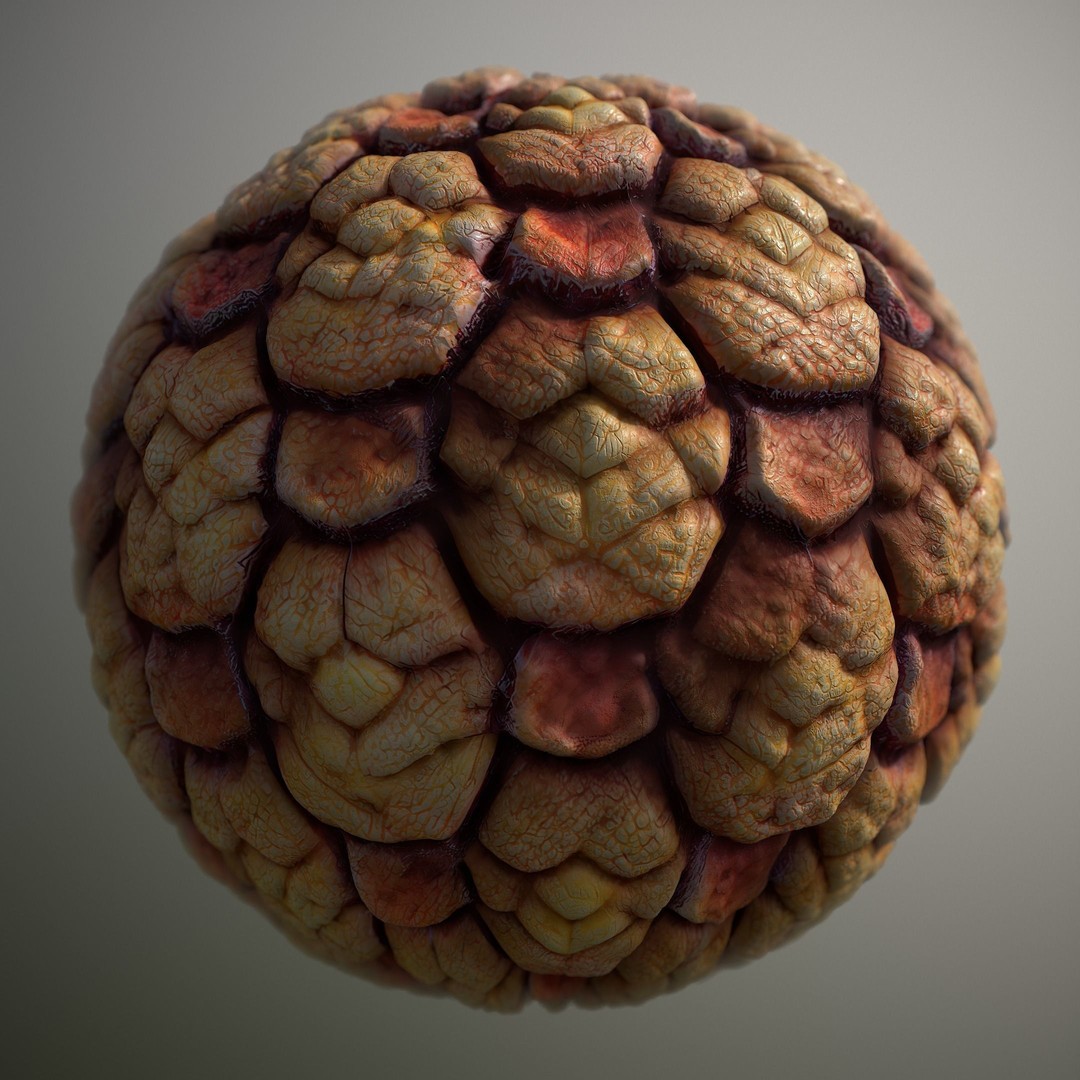 Alien Skin 3D Model – Seamless PBR Texture Pack for Games - View 5