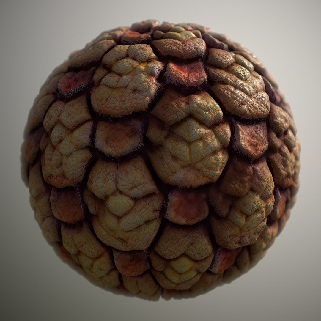 Alien Skin 3D Model – Seamless PBR Texture Pack for Games - View 6