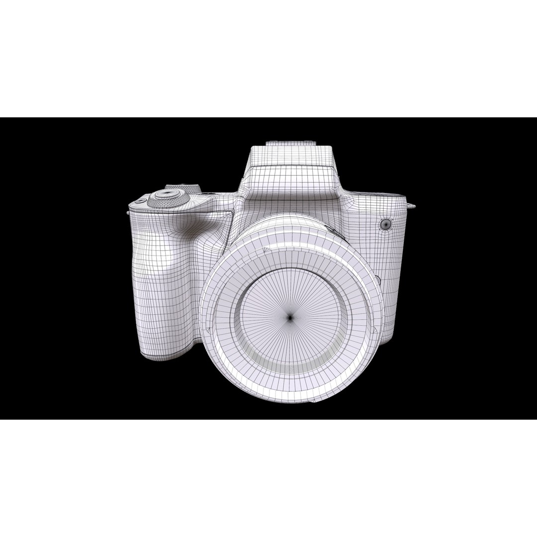 Canon EOS M50 3D Model – Low Poly Camera Asset, FBX, PBR - View 10