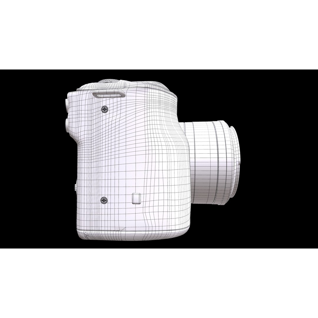 Canon EOS M50 3D Model – Low Poly Camera Asset, FBX, PBR - View 11