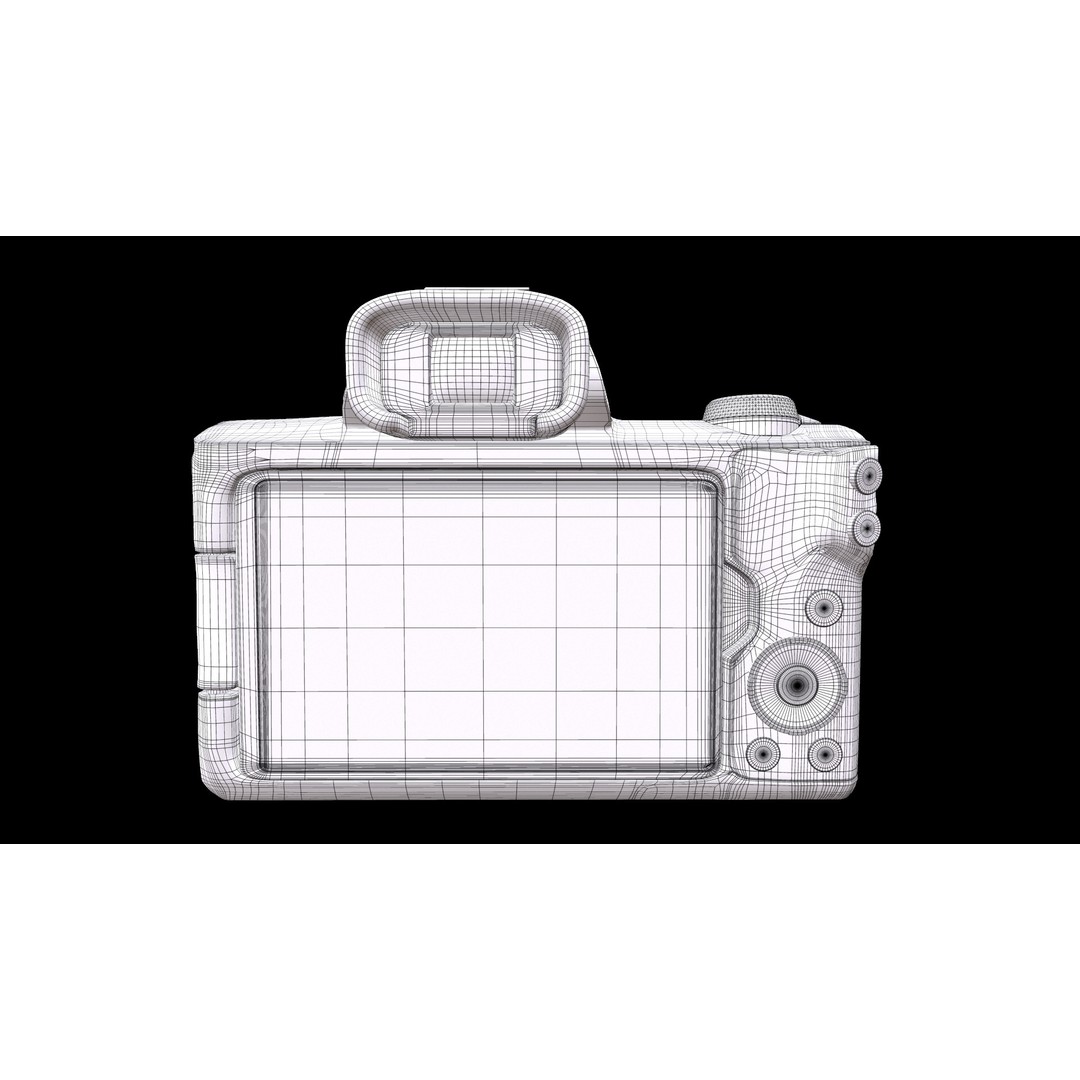 Canon EOS M50 3D Model – Low Poly Camera Asset, FBX, PBR - View 12