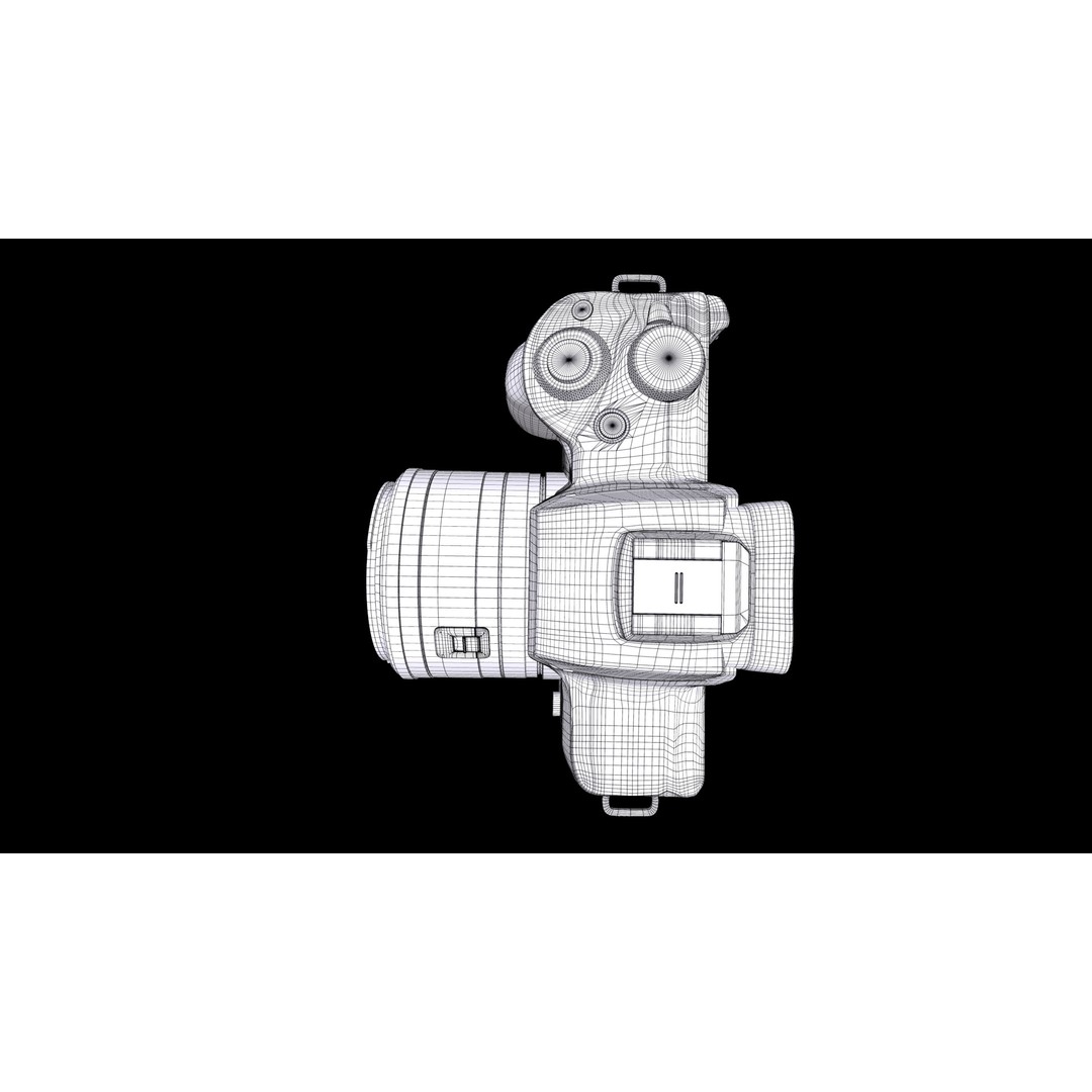 Canon EOS M50 3D Model – Low Poly Camera Asset, FBX, PBR - View 13