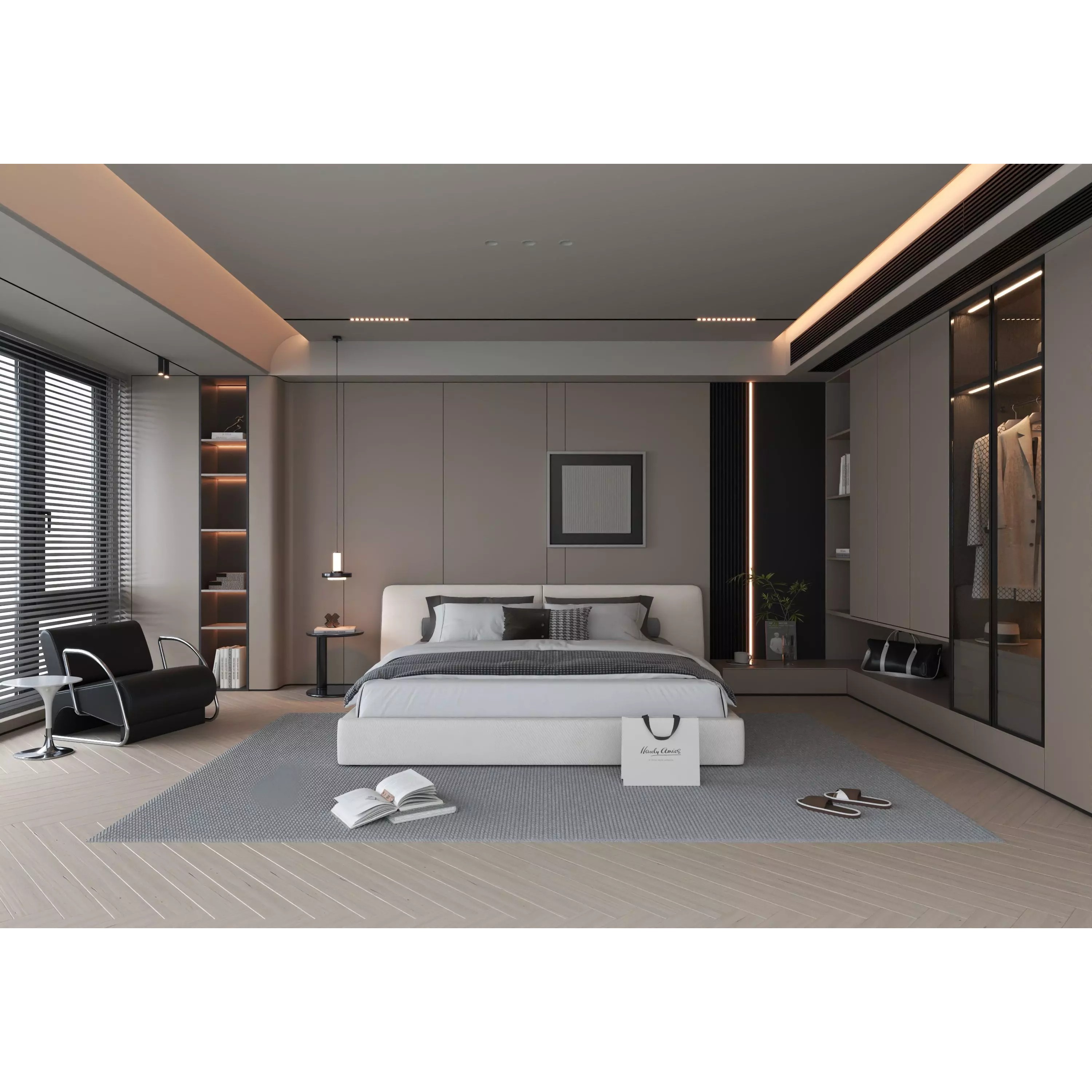 Bedroom Interior 07 - Modern 3D Model - View 2