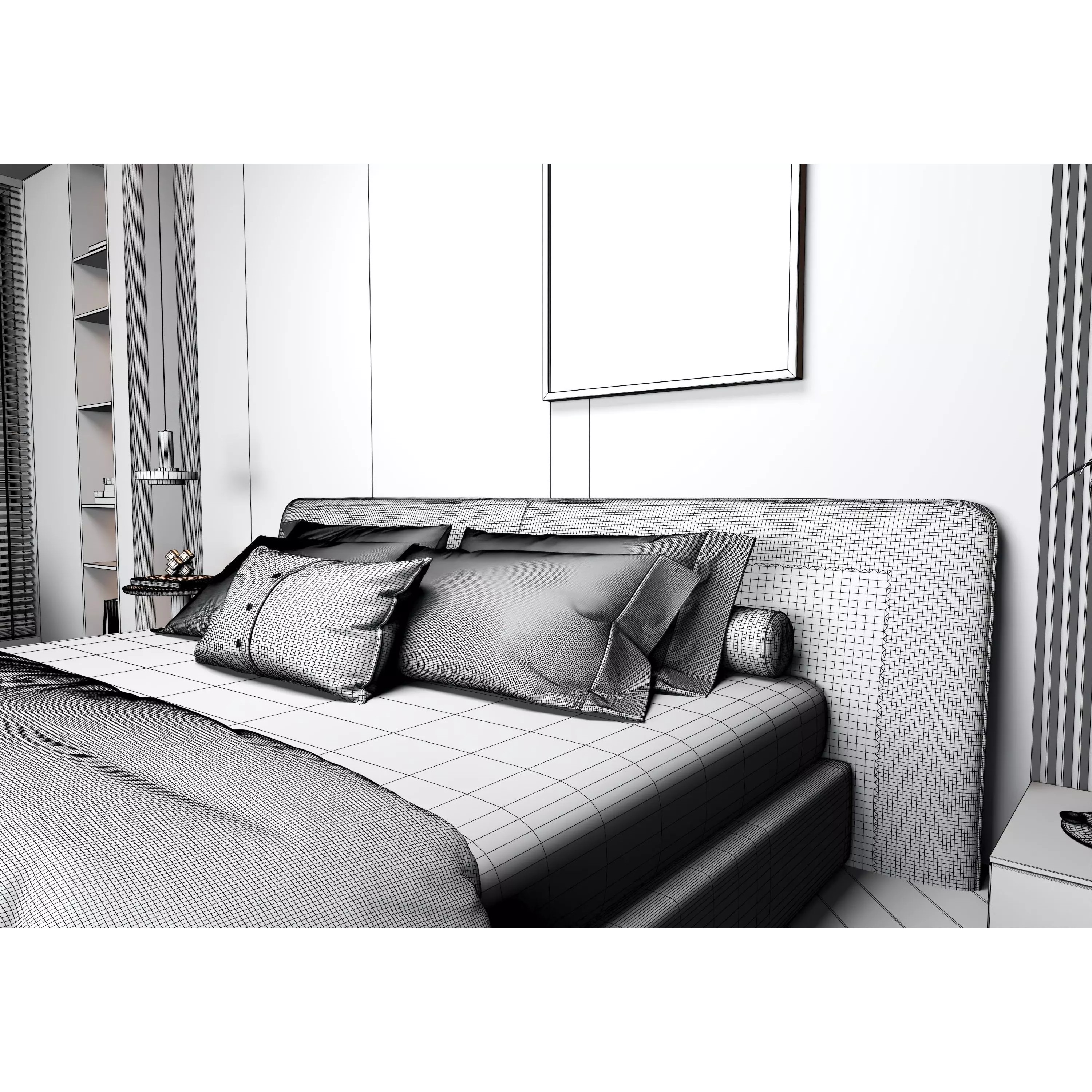 Bedroom Interior 07 - Modern 3D Model - View 20