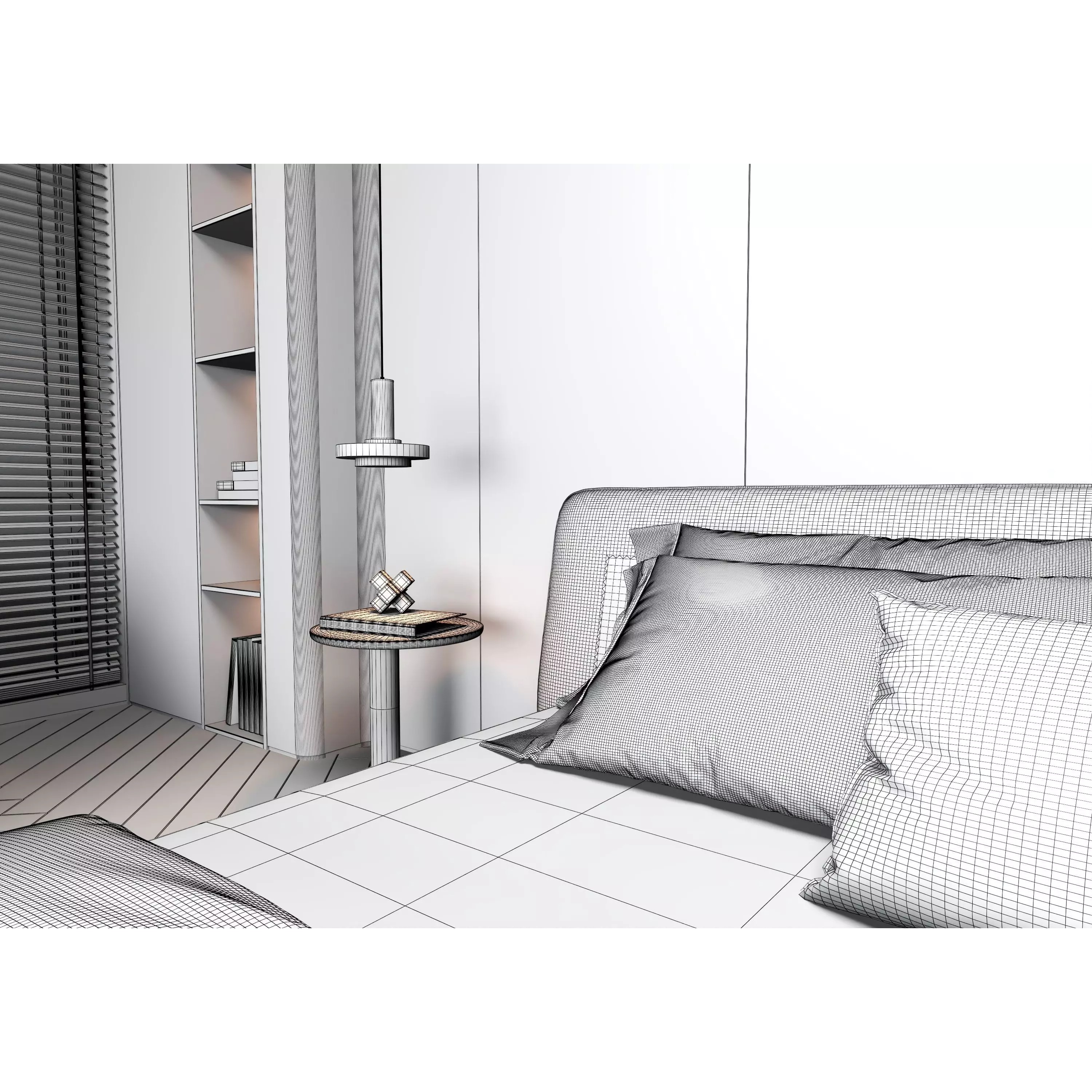 Bedroom Interior 07 - Modern 3D Model - View 22