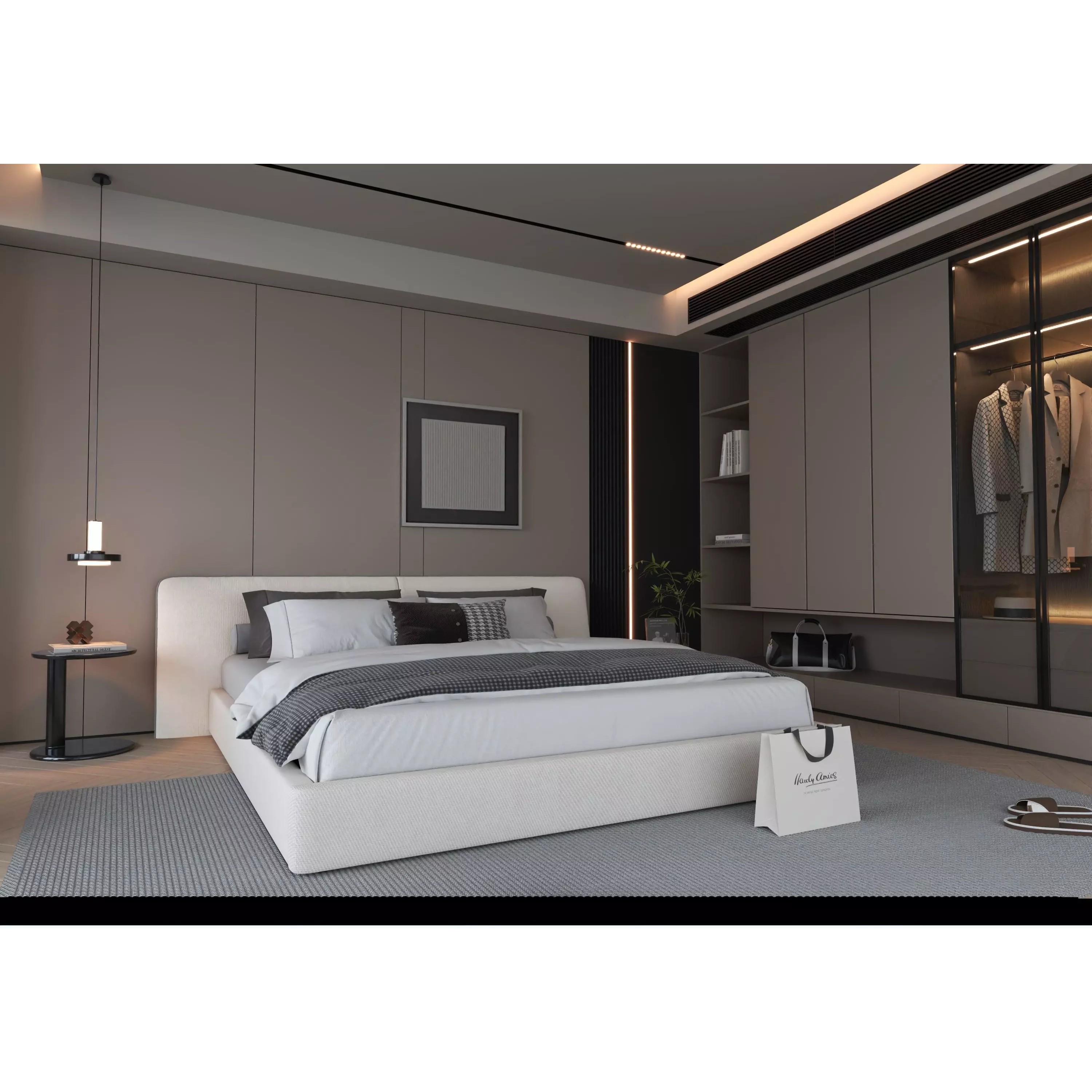 Bedroom Interior 07 - Modern 3D Model - View 3