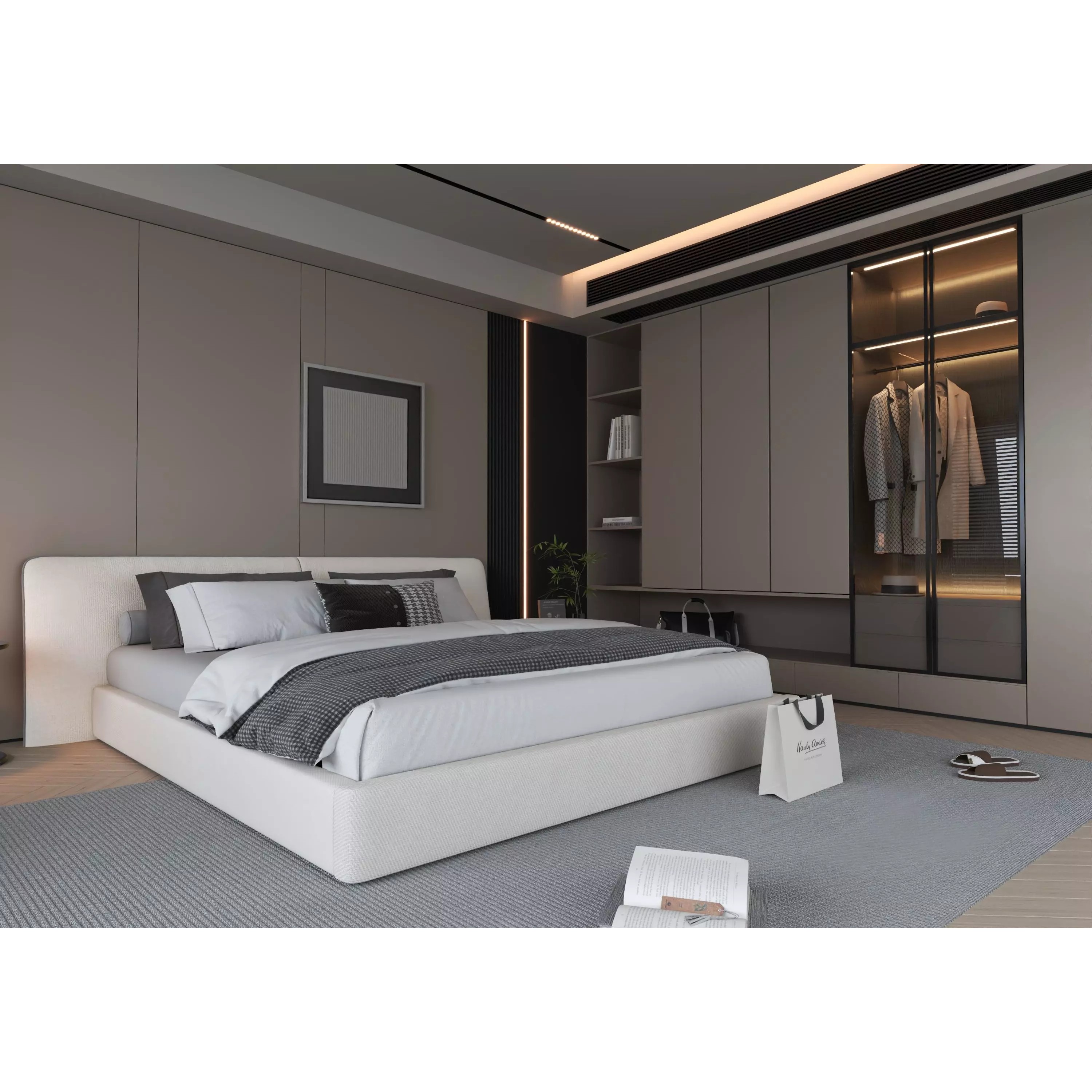 Bedroom Interior 07 - Modern 3D Model - View 6