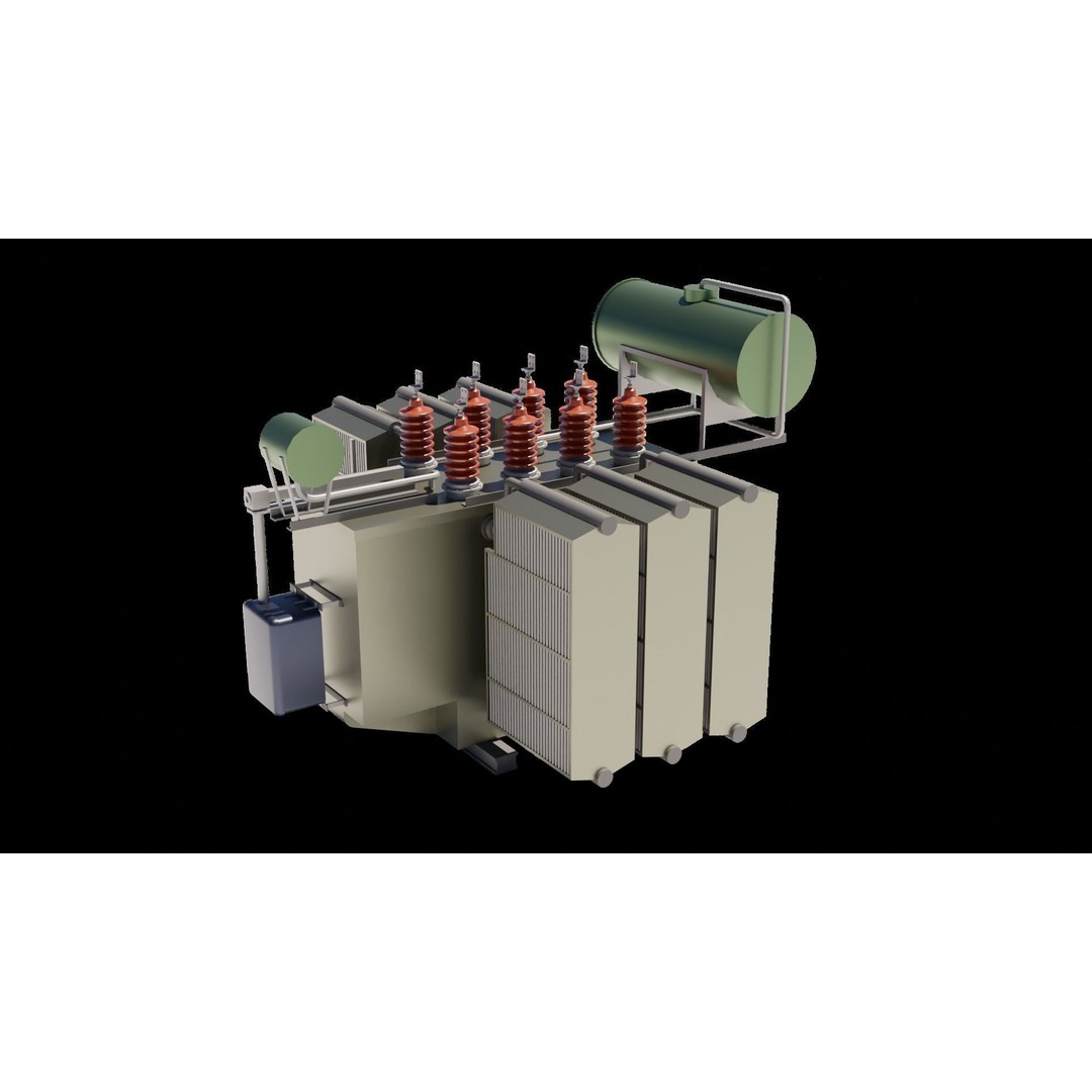 Power Transformer 3D Model – Low Poly Industrial Asset, Blender
