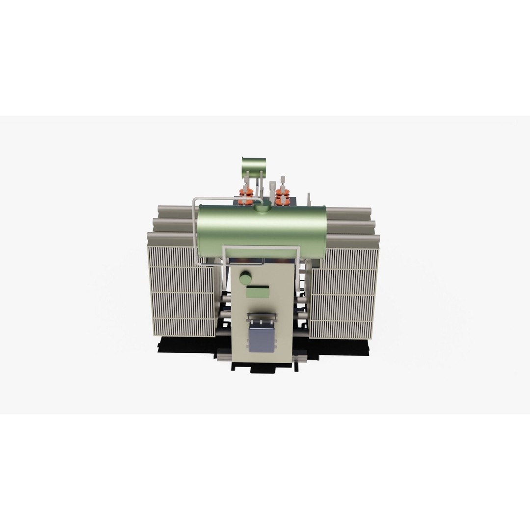 Power Transformer 3D Model – Low Poly Industrial Asset, Blender - View 20