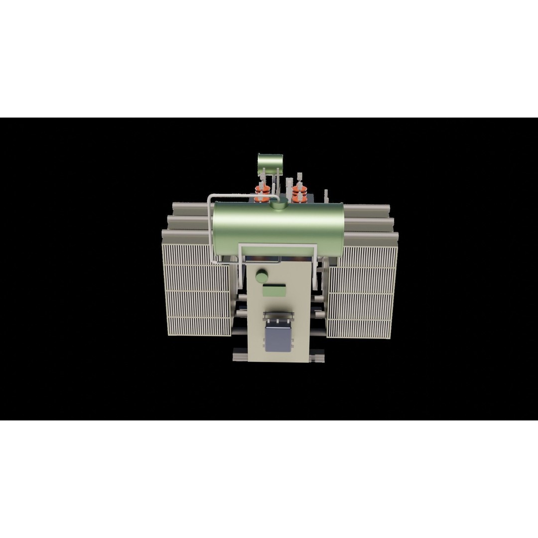 Power Transformer 3D Model – Low Poly Industrial Asset, Blender - View 21