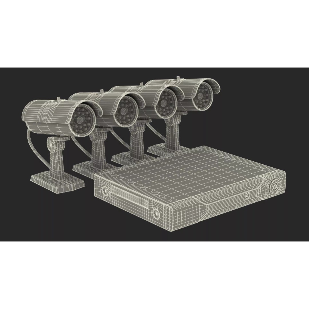 ZOSI Bullet Camera DVR Bundle 3D Model – PBR Textured Security Kit, FBX - View 17