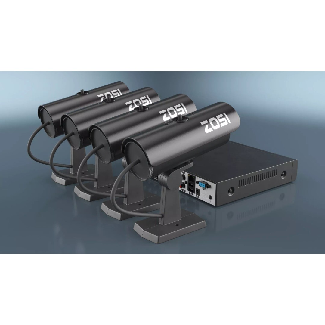 ZOSI Bullet Camera DVR Bundle 3D Model – PBR Textured Security Kit, FBX - View 5