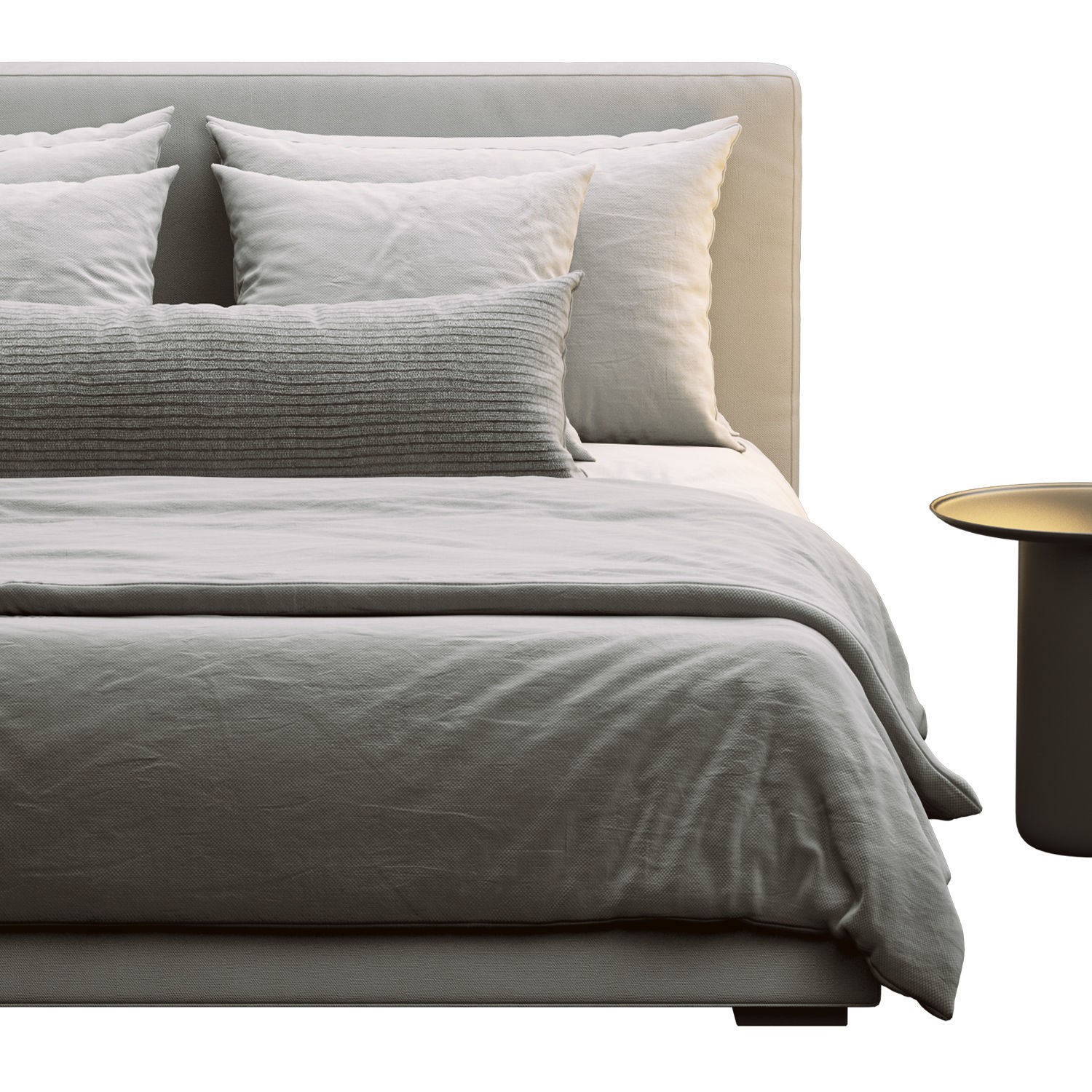 RH Modena Bed - UV Mapped 3D Model - View 13