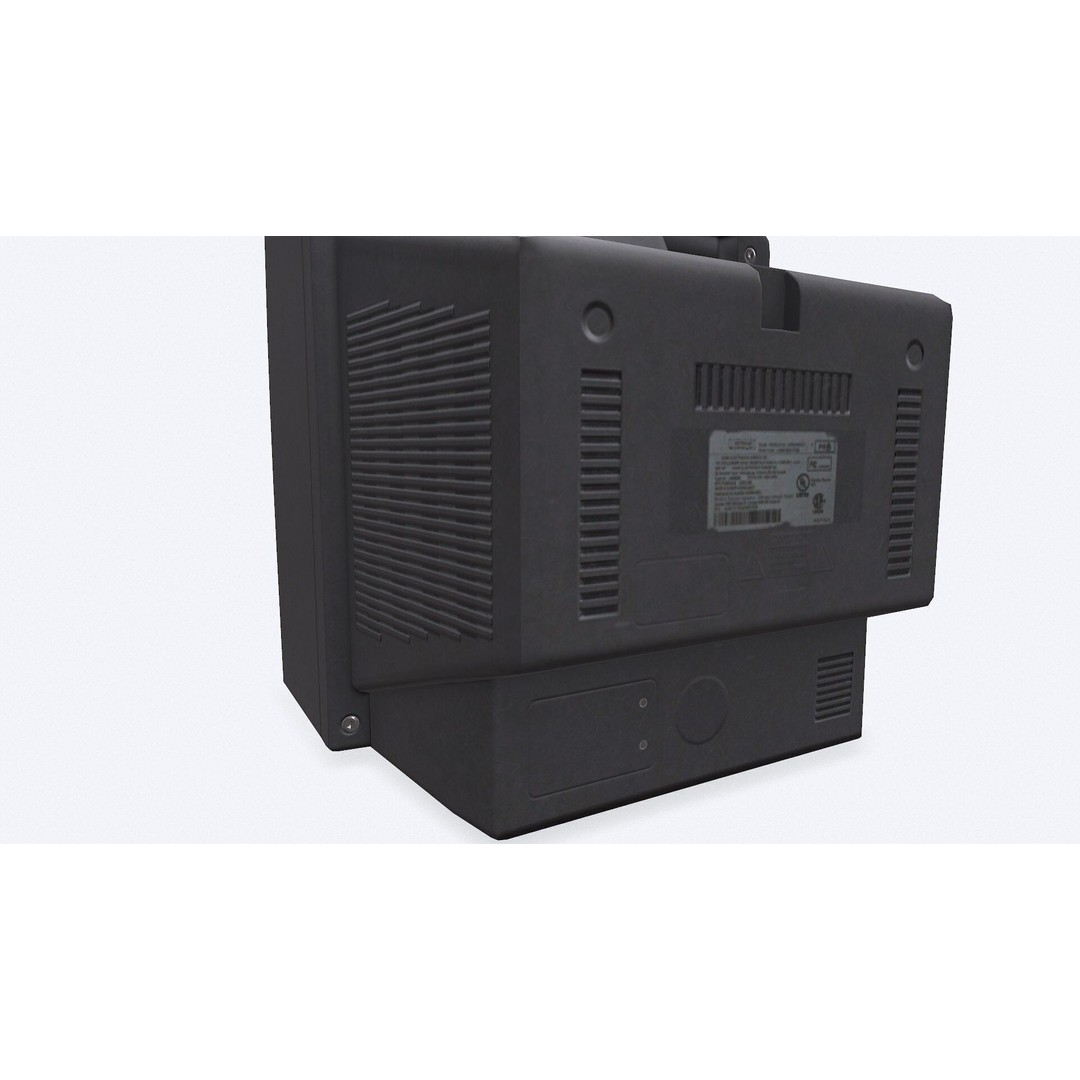 Old CRT Television 3D Model – Low Poly PBR Game Asset, FBX, OBJ - View 25