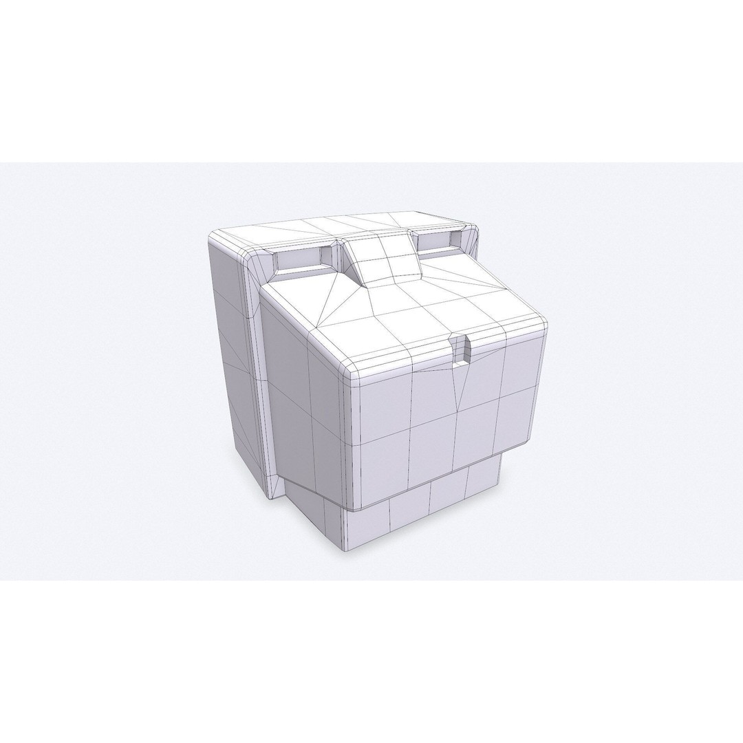 Old CRT Television 3D Model – Low Poly PBR Game Asset, FBX, OBJ - View 32