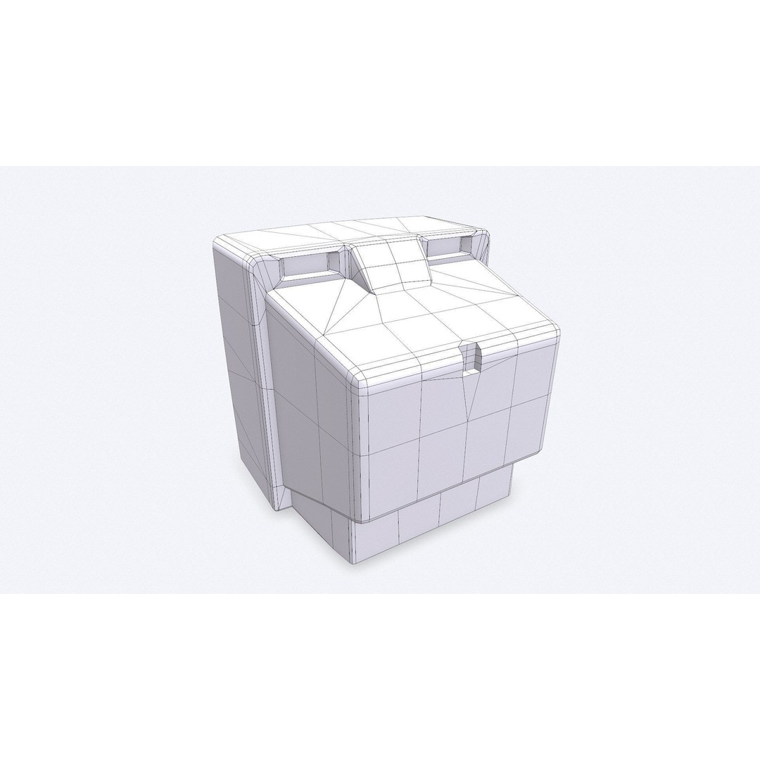 Old CRT Television 3D Model – Low Poly PBR Game Asset, FBX, OBJ - View 33