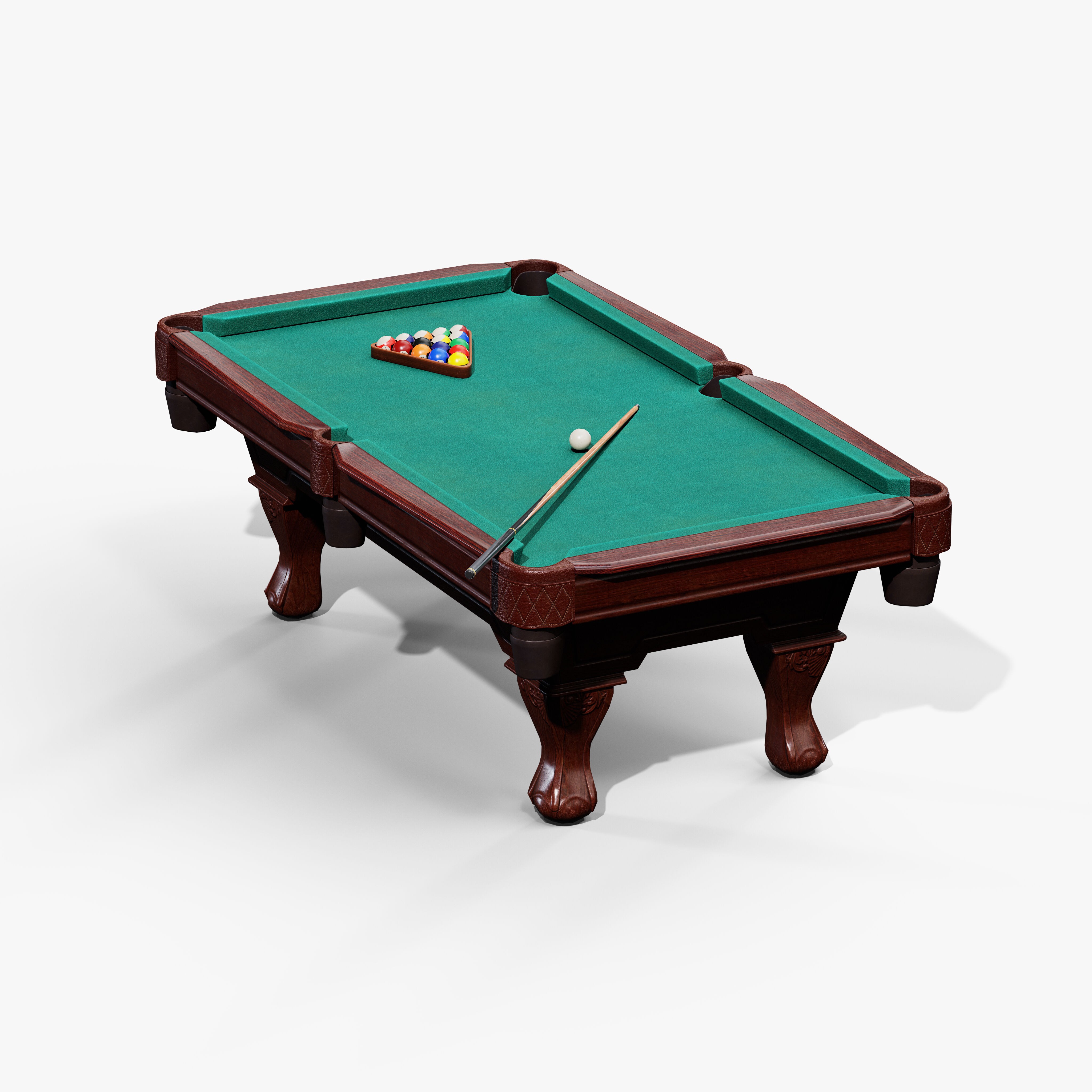 Pool Table - Low-Poly Game-Ready 3D Model - View 5
