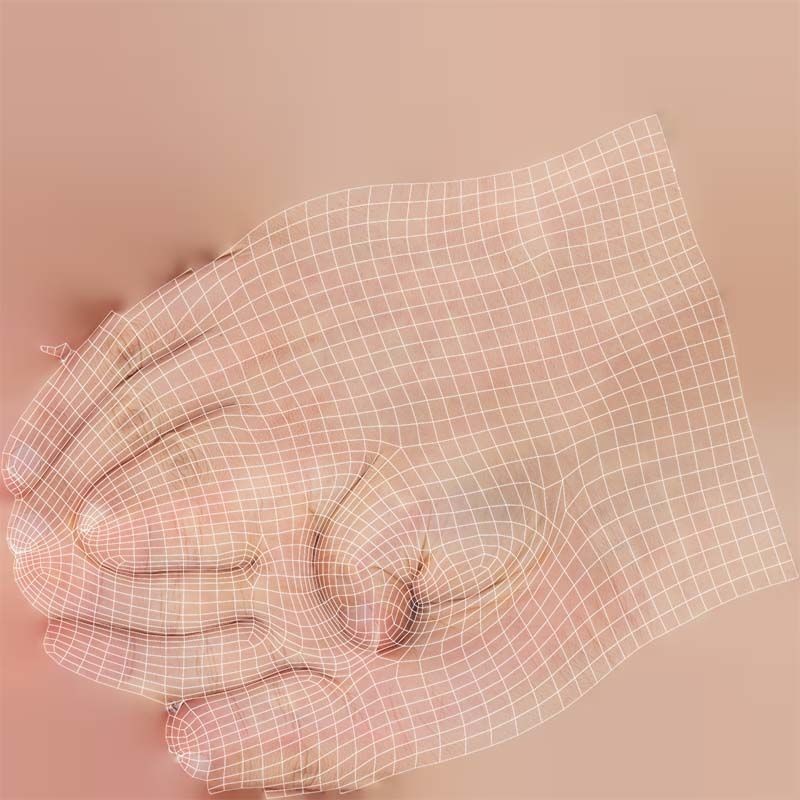 Finger Alphabet B 3D Model – Low Poly Hand Gesture, FBX, Blender - View 16