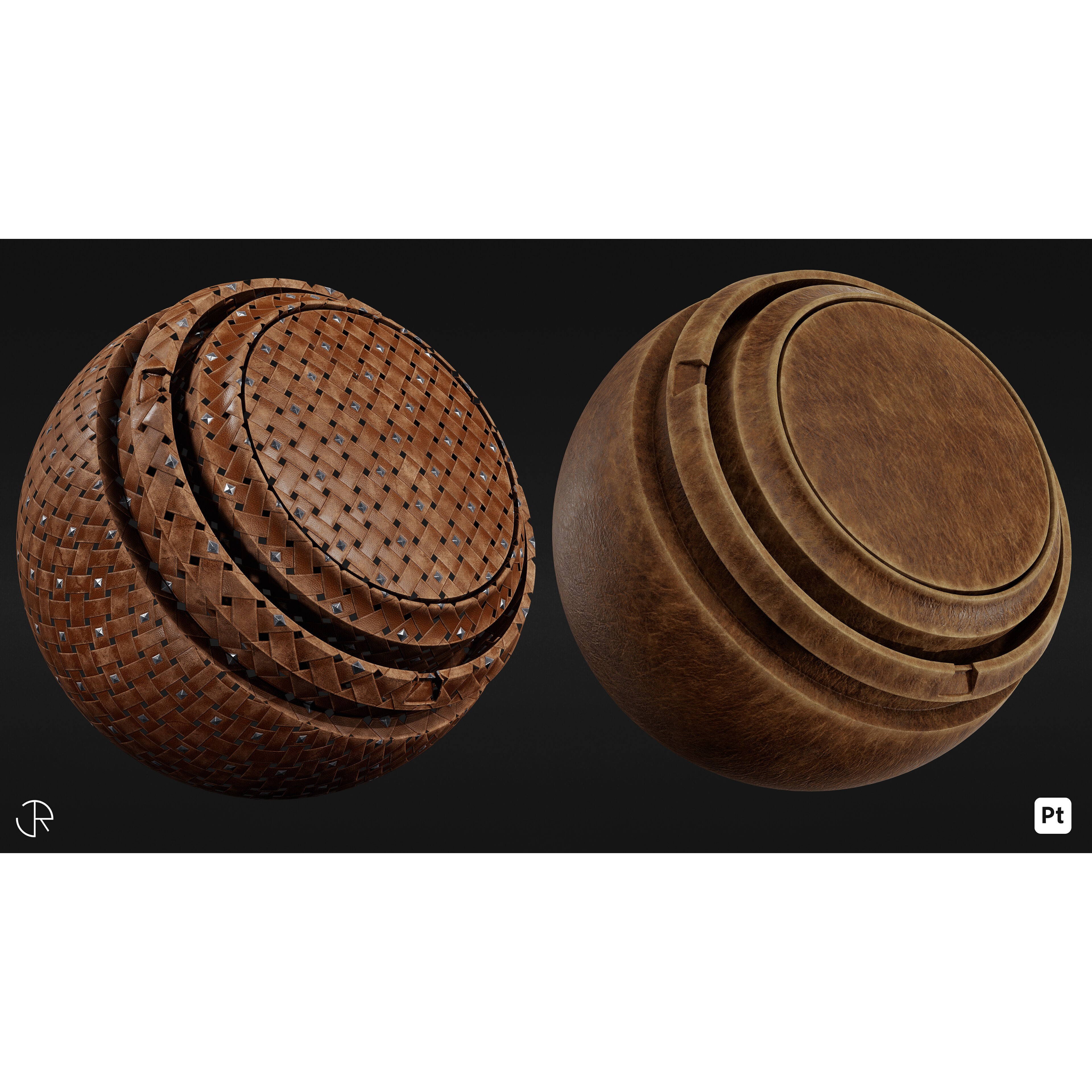 Leather Signature Materials - Customizable Textures 3D Model - View 10