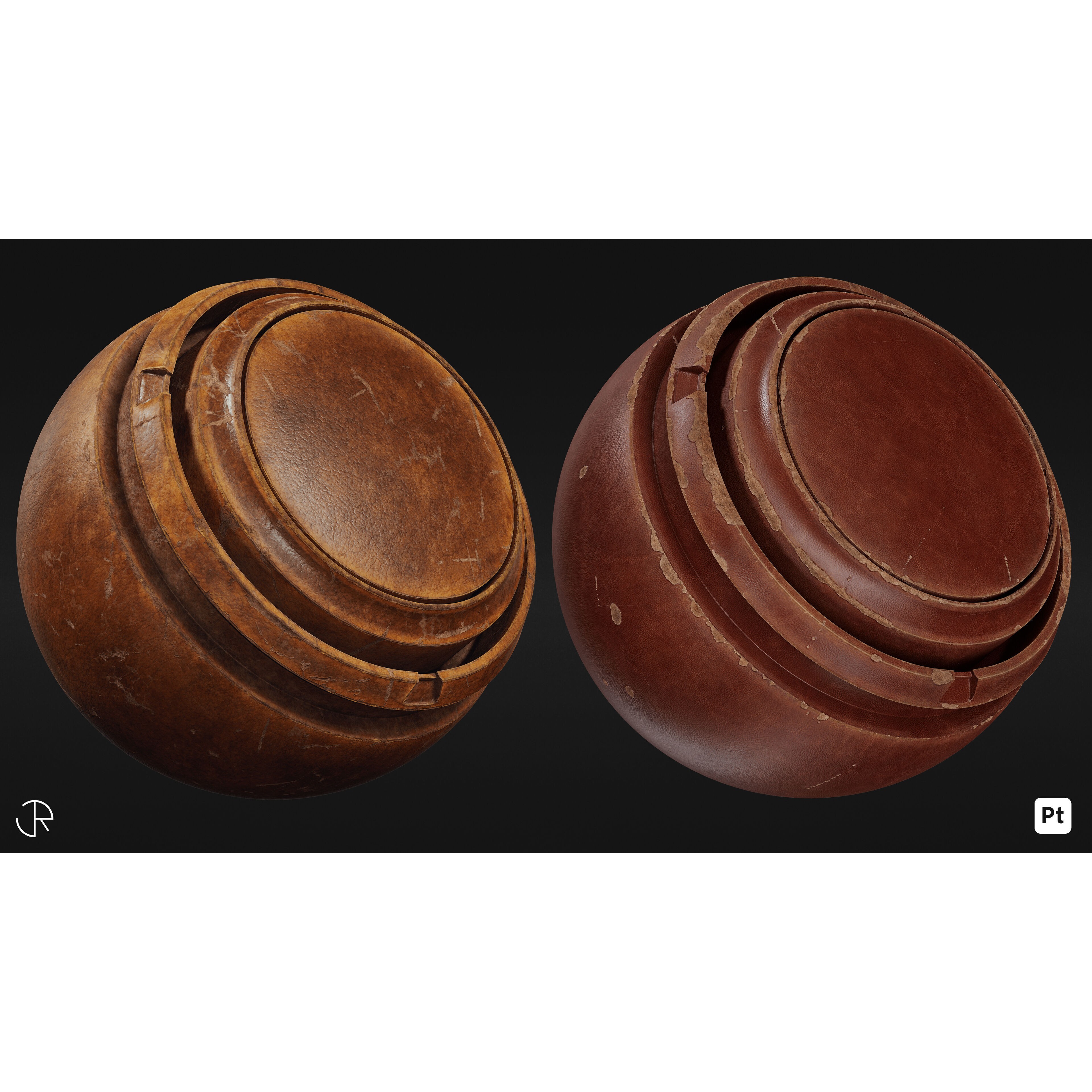 Leather Signature Materials - Customizable Textures 3D Model - View 11