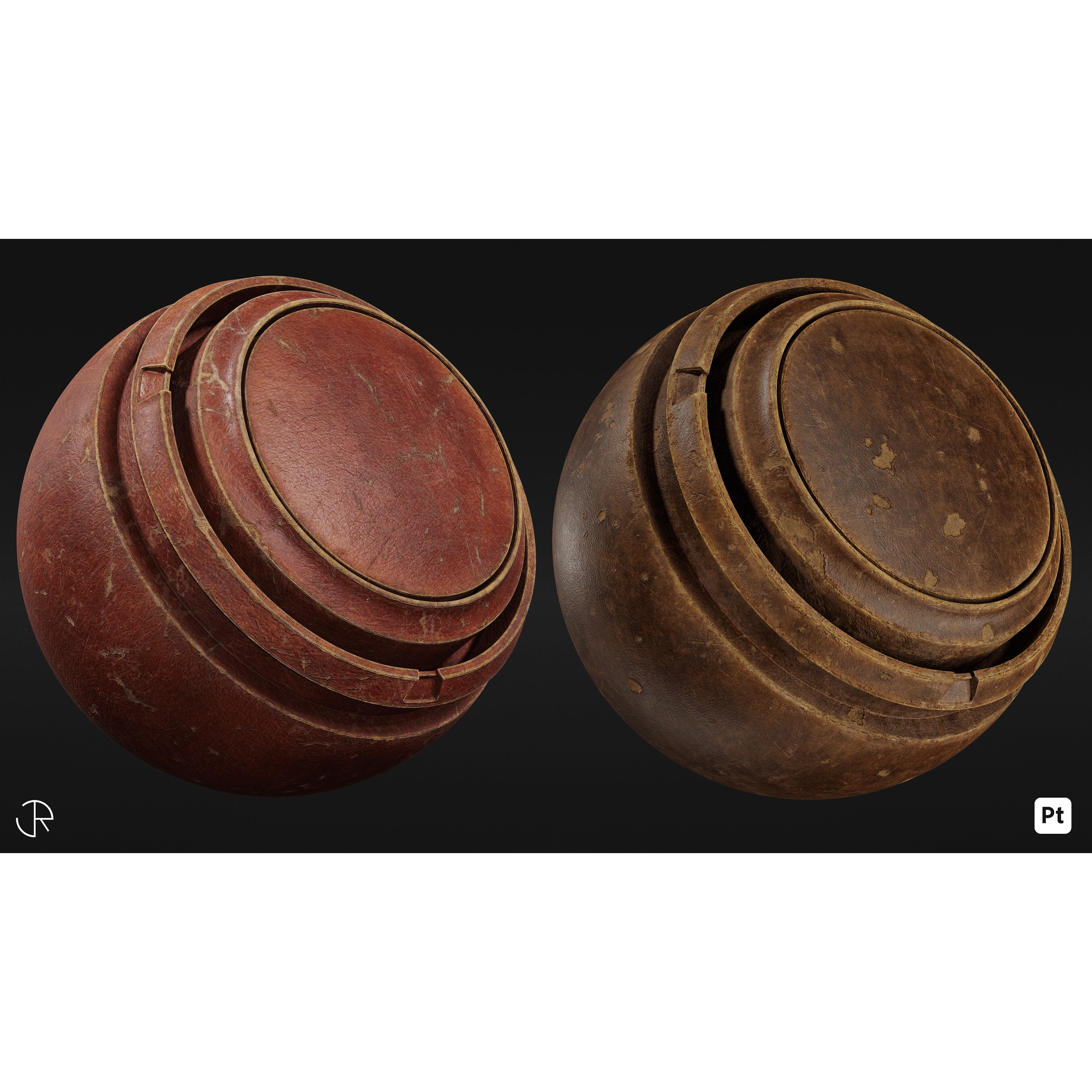 Leather Signature Materials - Customizable Textures 3D Model - View 13