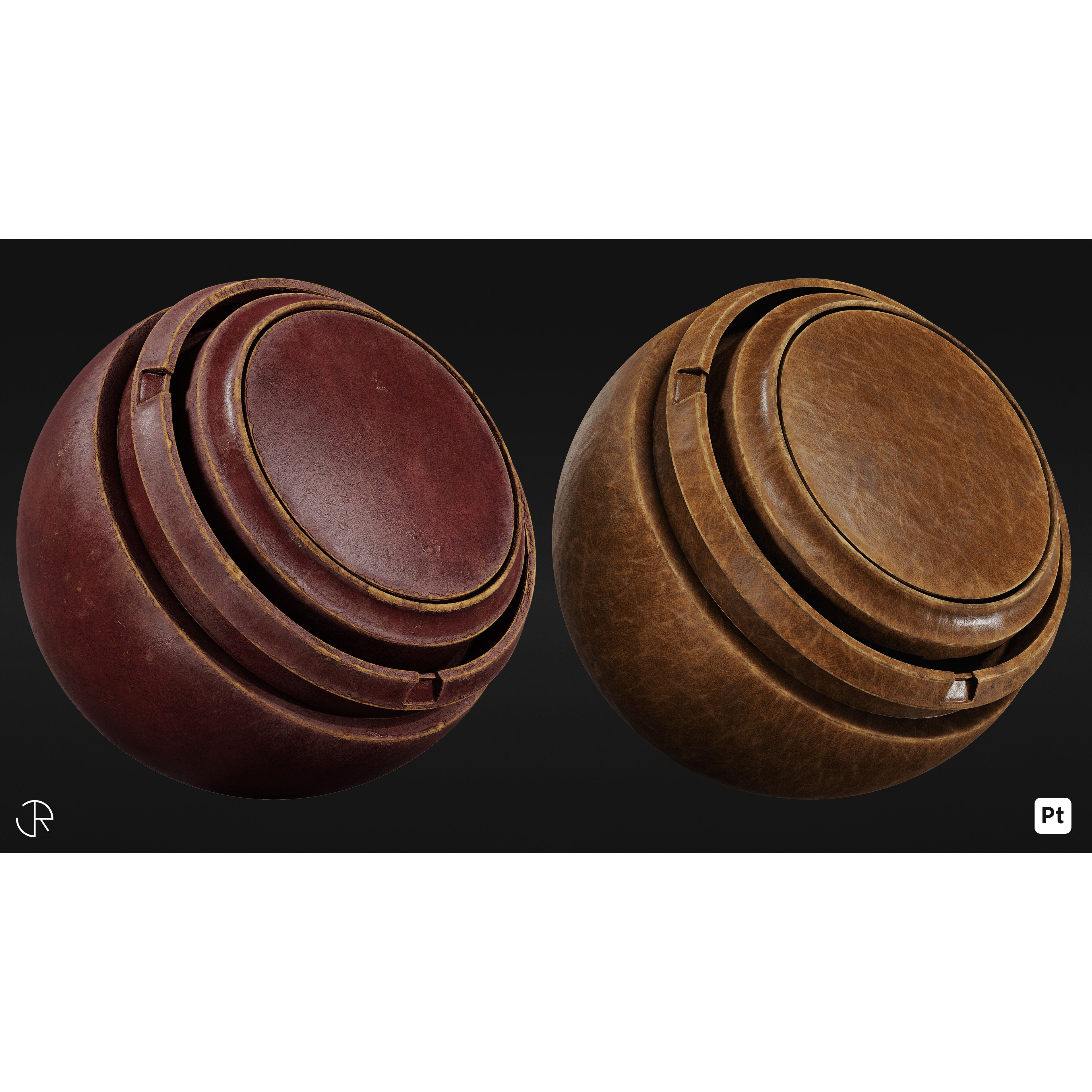 Leather Signature Materials - Customizable Textures 3D Model - View 15