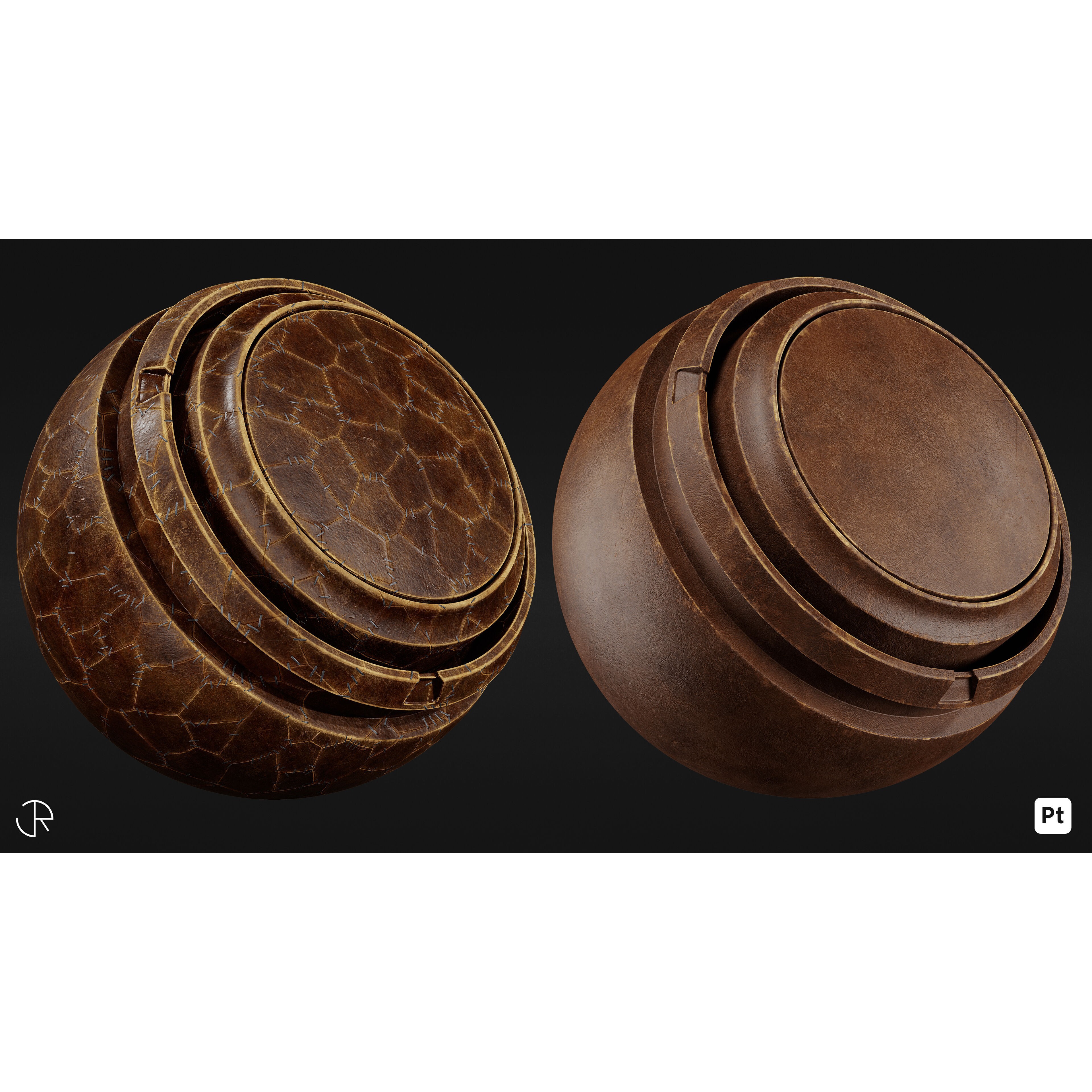 Leather Signature Materials - Customizable Textures 3D Model - View 16