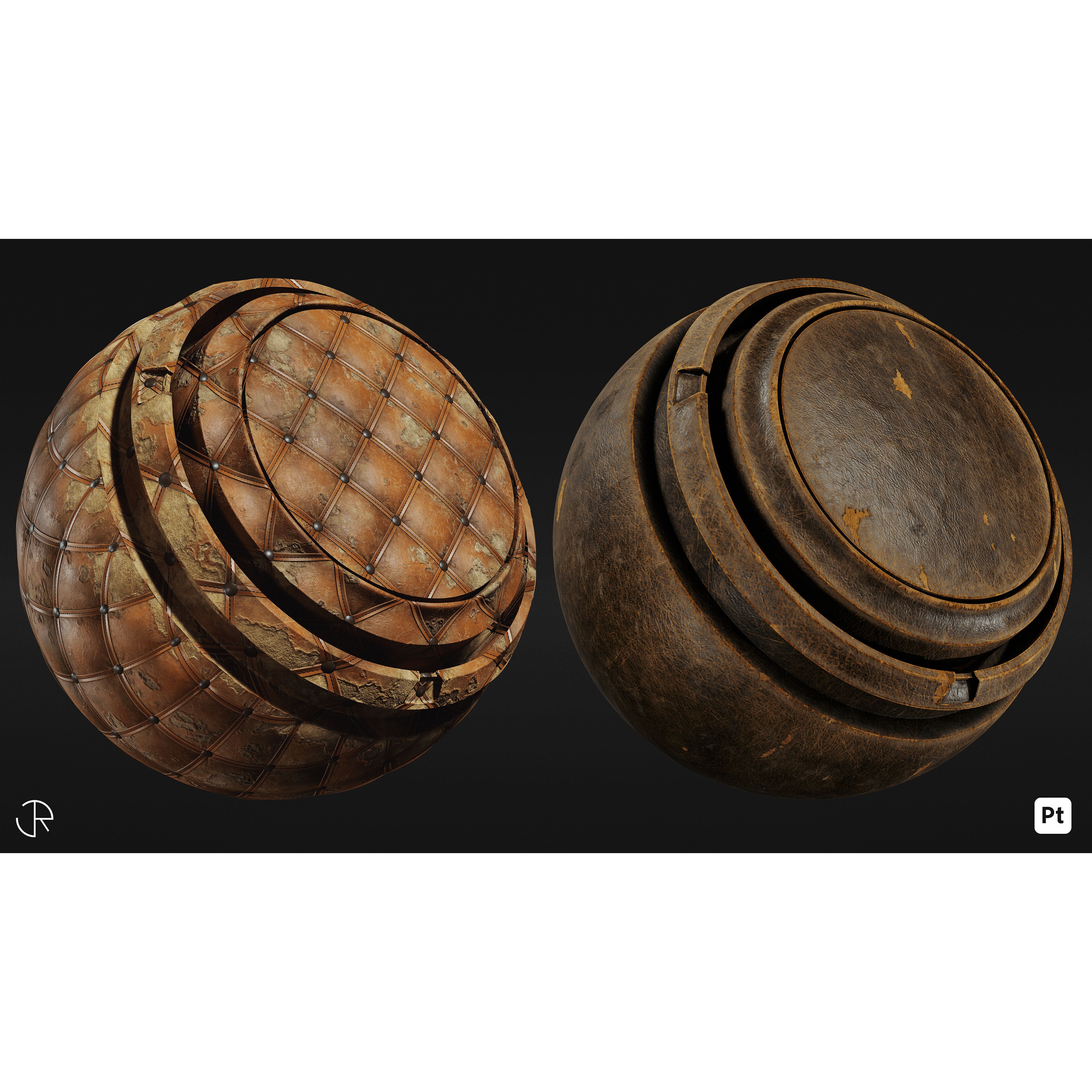 Leather Signature Materials - Customizable Textures 3D Model - View 17