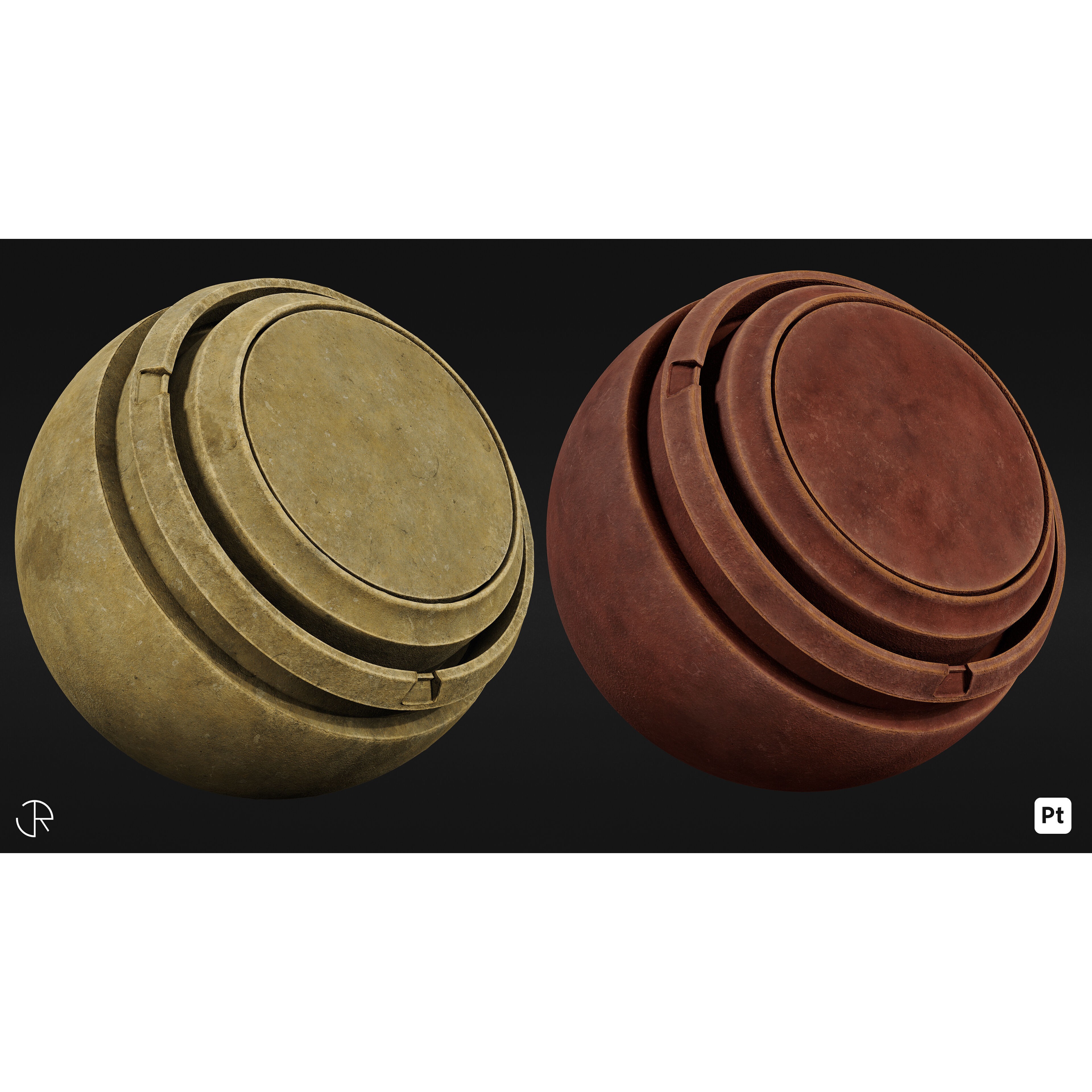 Leather Signature Materials - Customizable Textures 3D Model - View 6