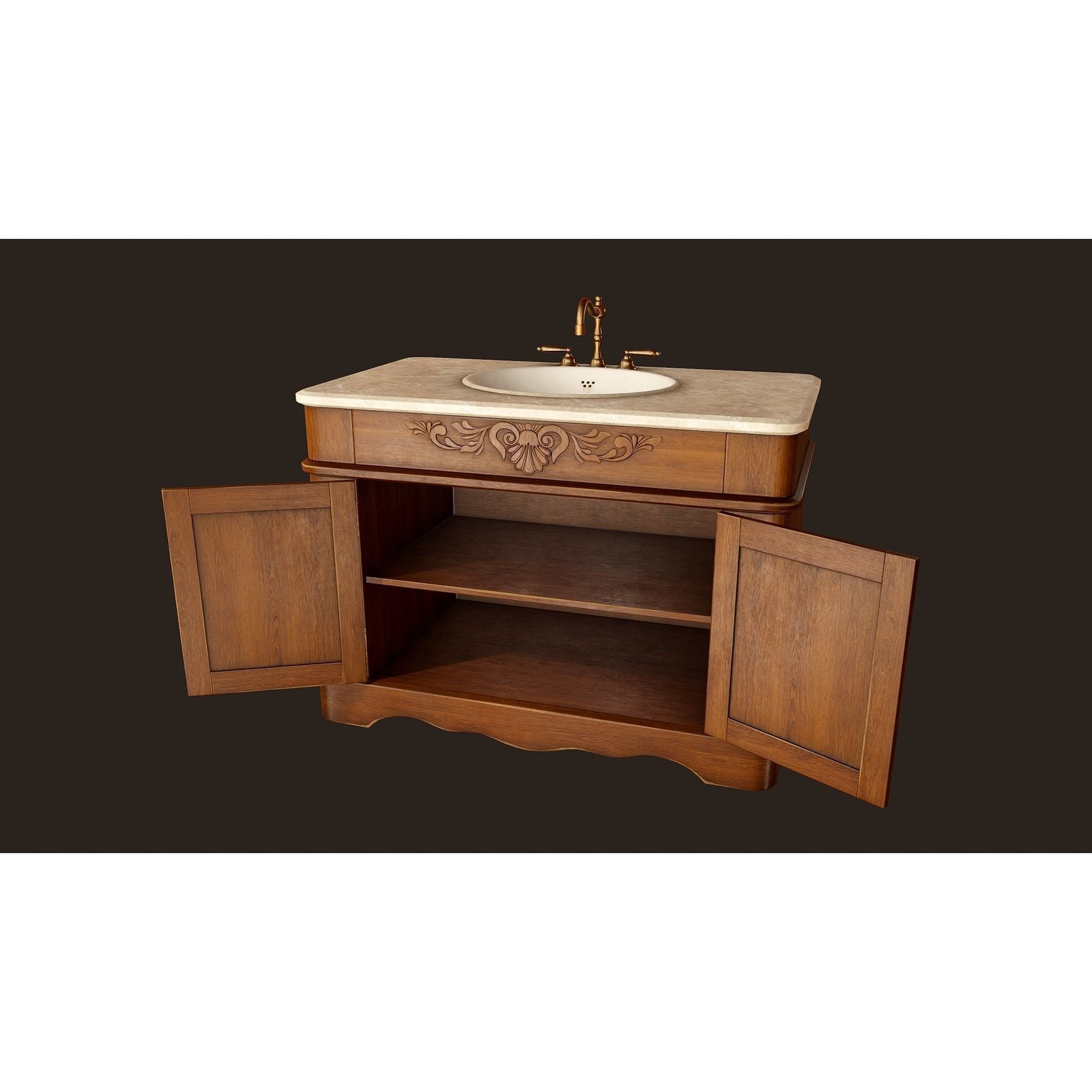 Victorian Bathroom Props Pack - Low-Poly Game-Ready 3D Model - View 13