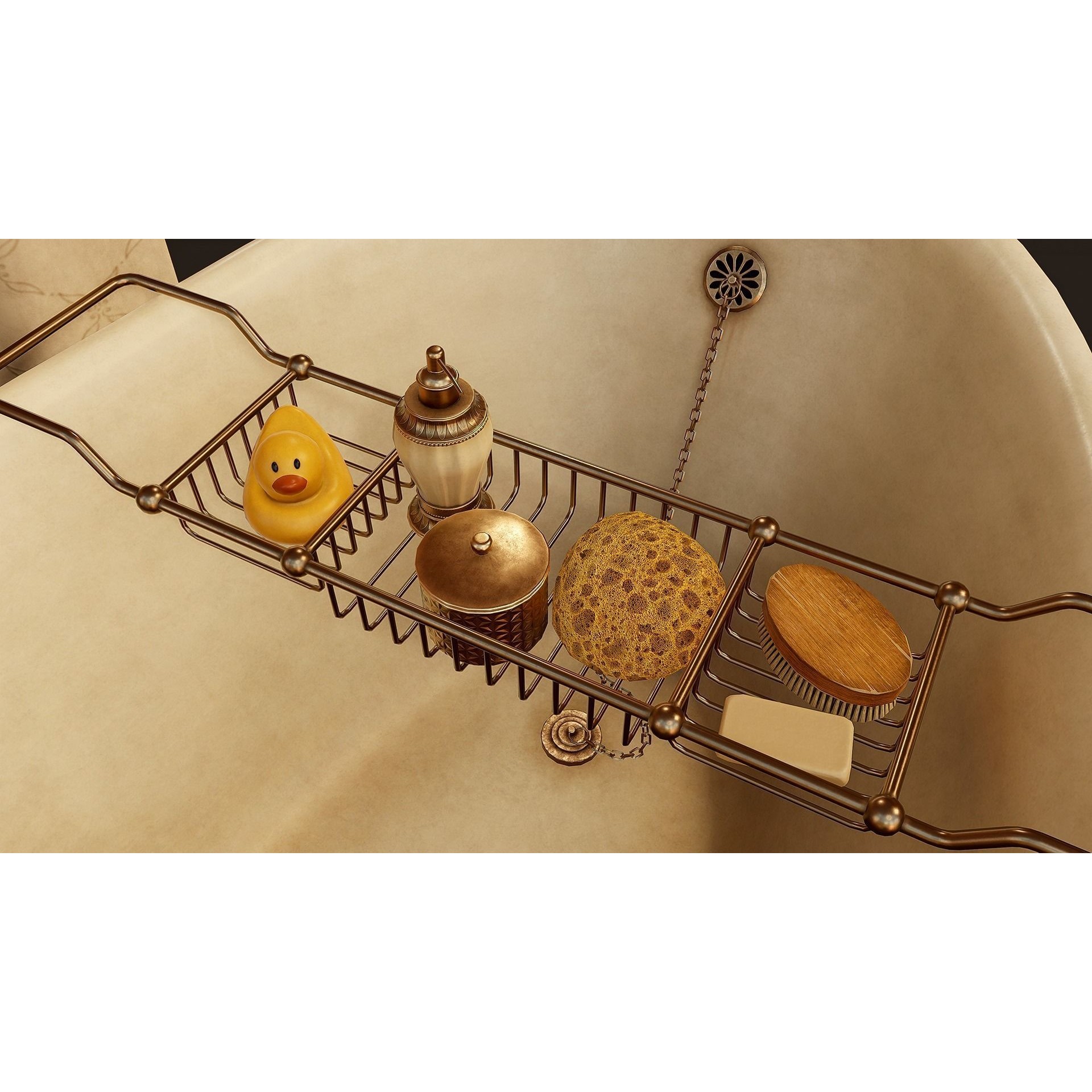 Victorian Bathroom Props Pack - Low-Poly Game-Ready 3D Model - View 5