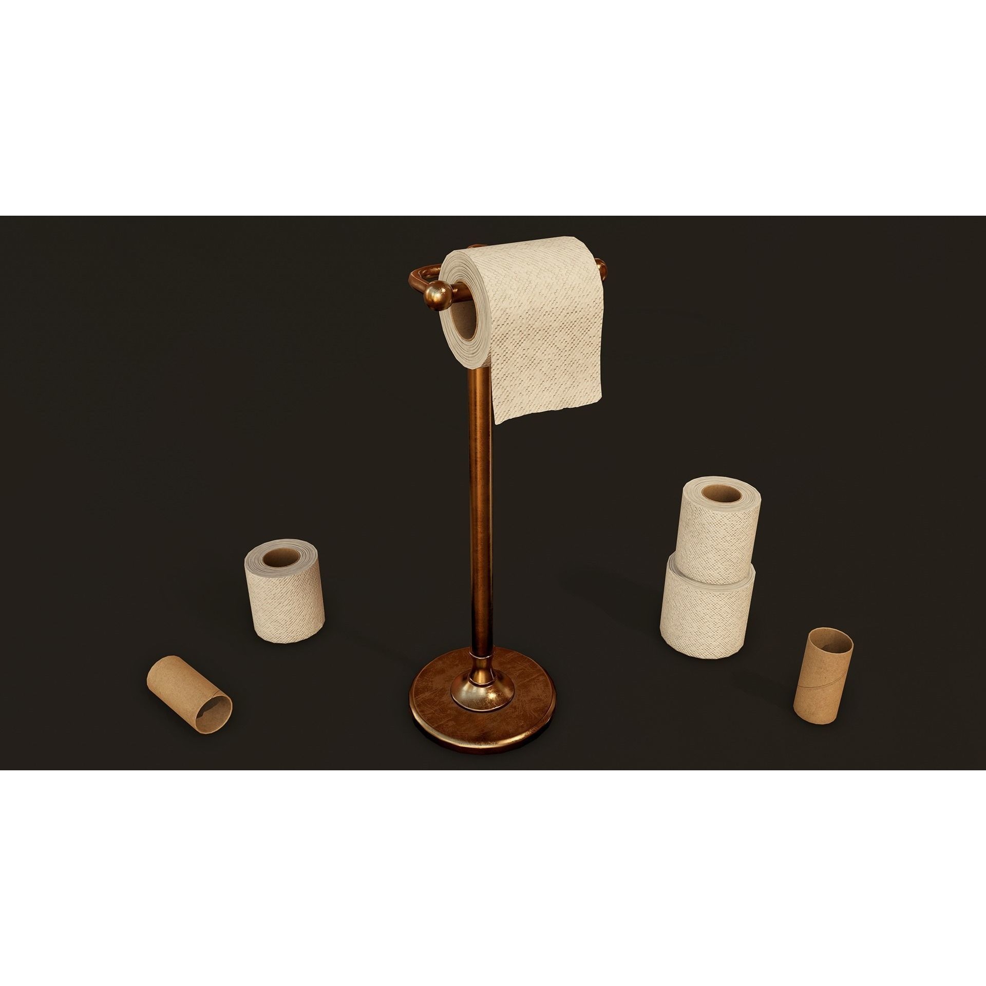 Victorian Bathroom Props Pack - Low-Poly Game-Ready 3D Model - View 9