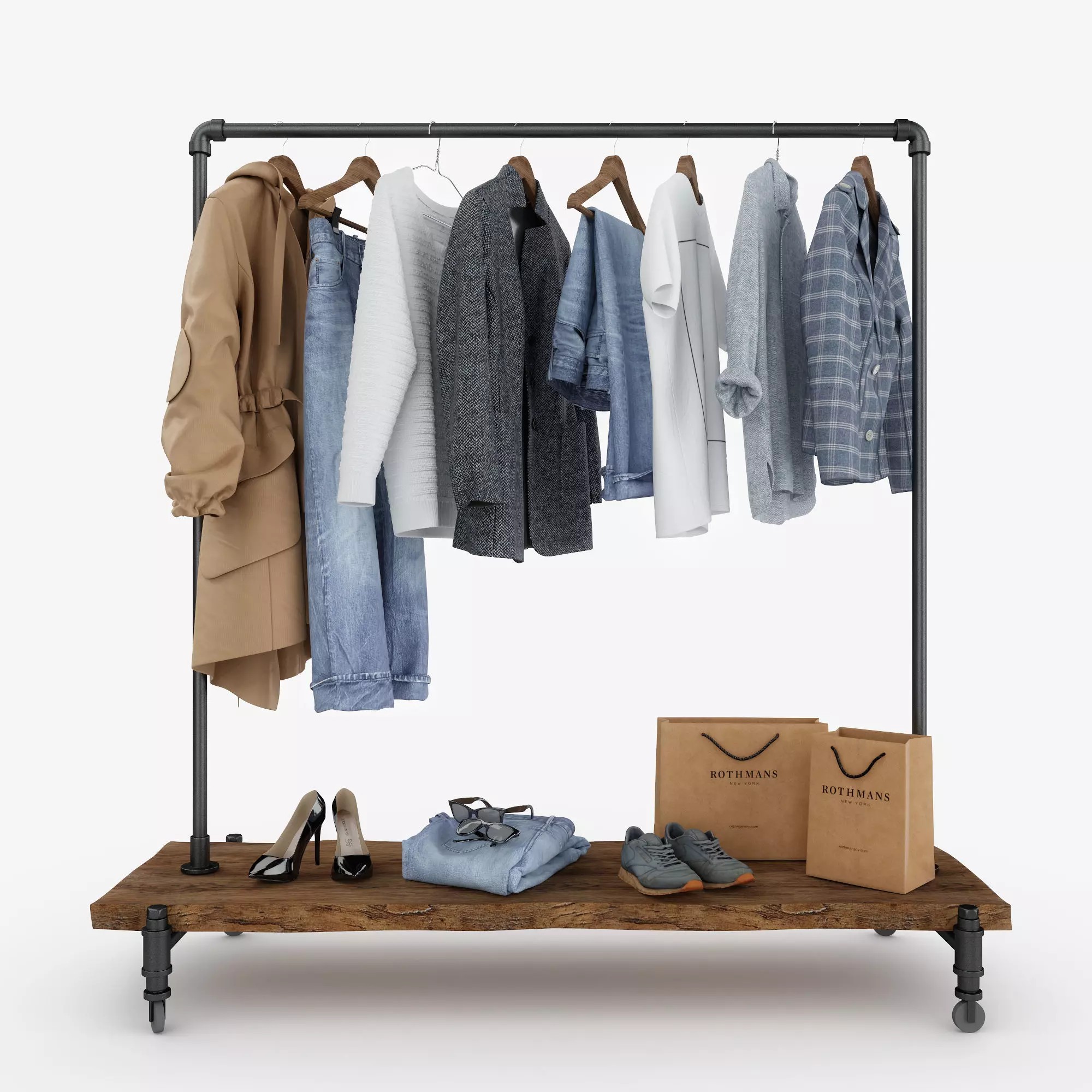 Casual Wardrobe Set - Game-Ready 3D Model - View 2