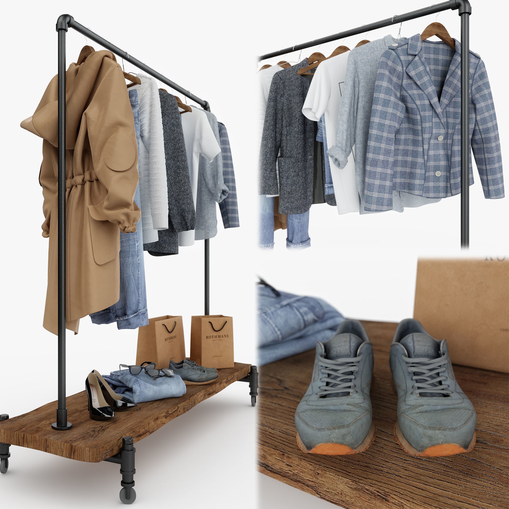 Casual Wardrobe Set - Game-Ready 3D Model - View 3