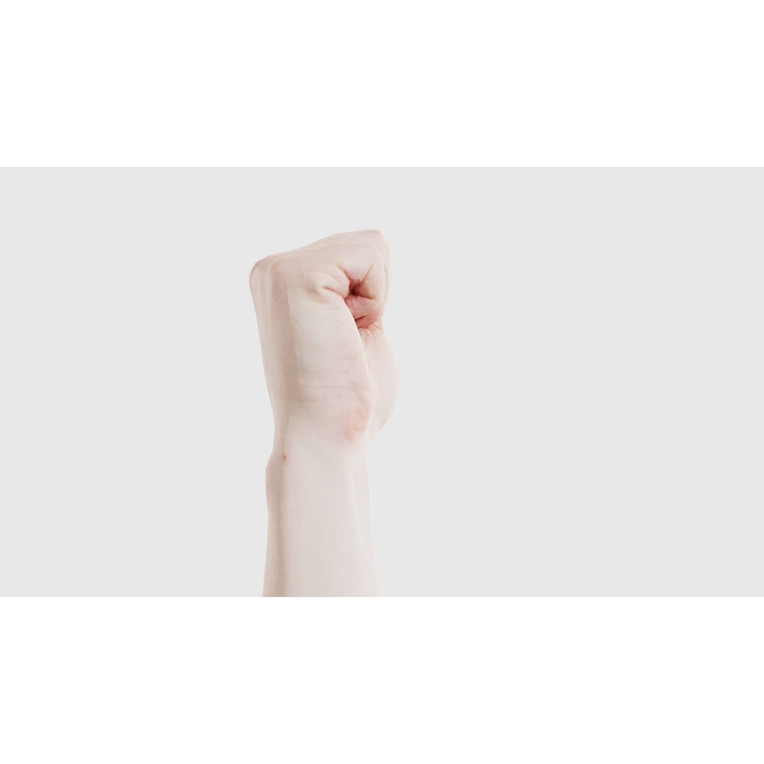 Male Hand 3D Model – Low Poly Fist for American Sign Language, FBX - View 20